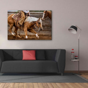 'Cutting Horses' by Lisa Dearing, Giclee Canvas Wall Art,60x40