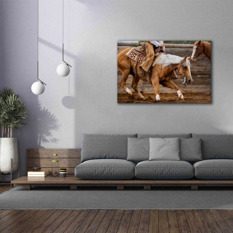 Image of 'Cutting Horses' by Lisa Dearing, Giclee Canvas Wall Art,60x40
