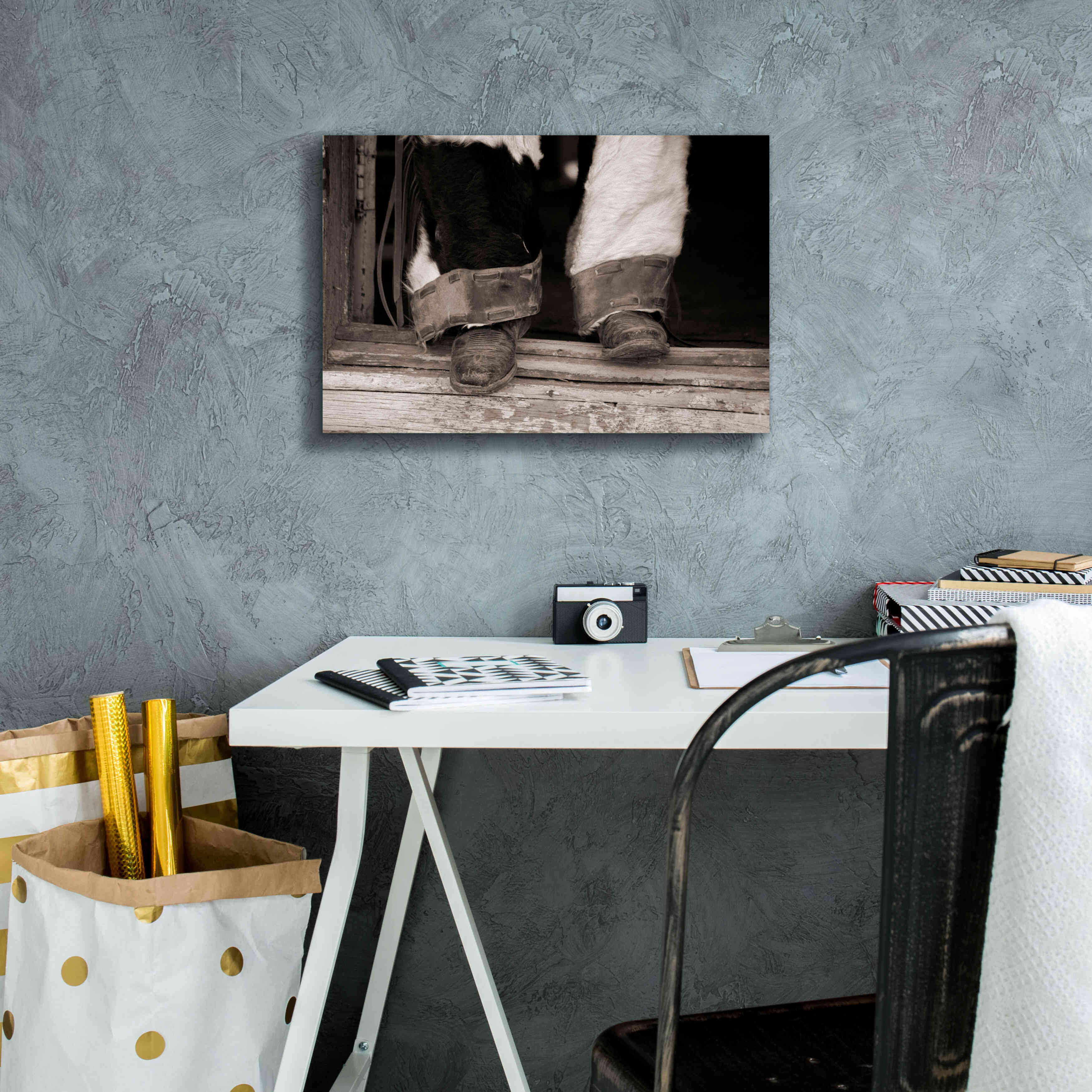 'Furry Chaps' by Lisa Dearing, Giclee Canvas Wall Art,18x12