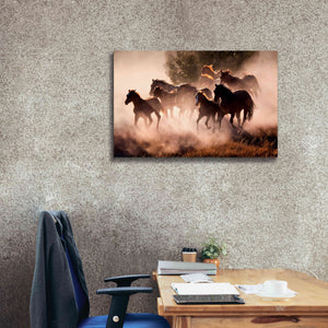 'Horses' by Lisa Dearing, Giclee Canvas Wall Art,40x26