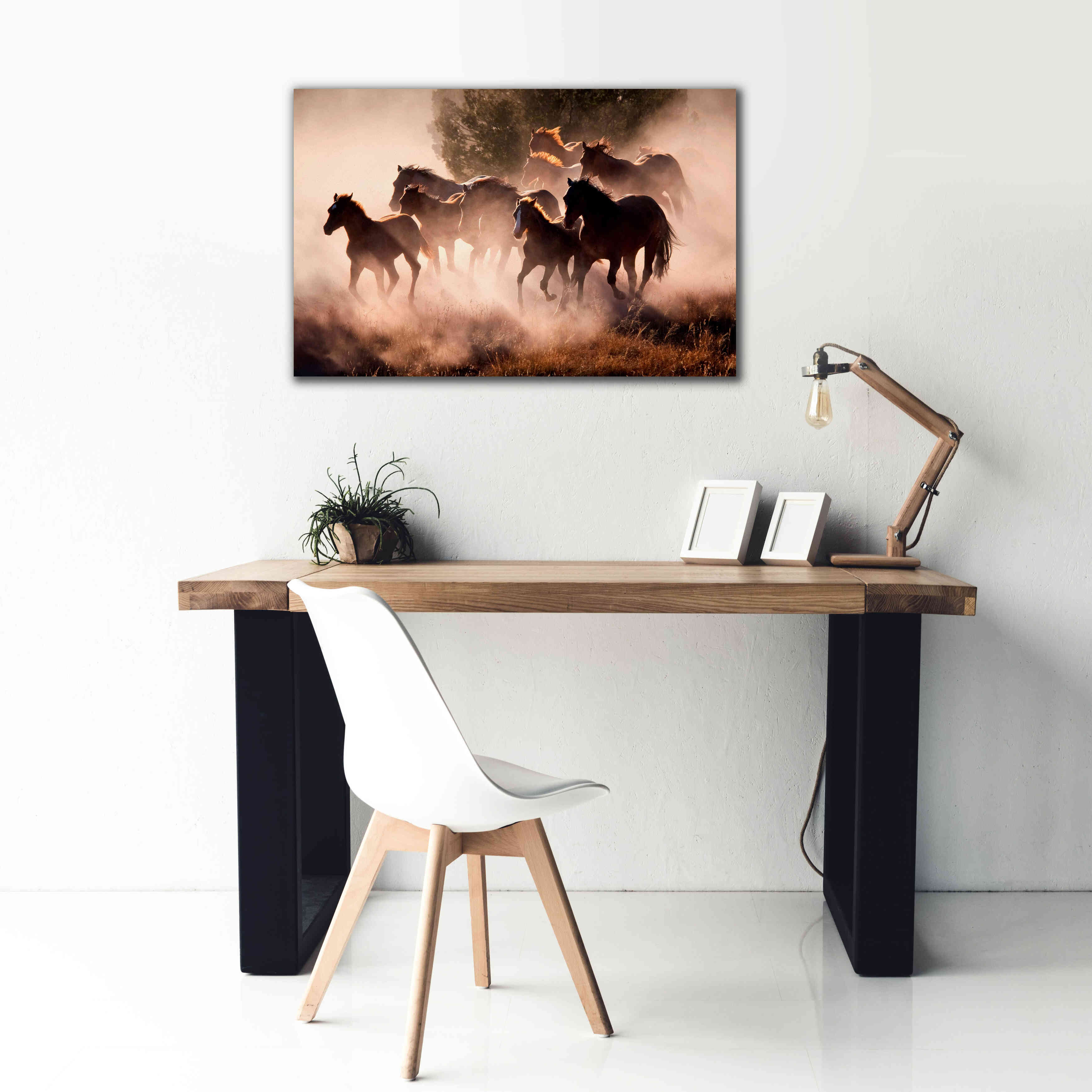 'Horses' by Lisa Dearing, Giclee Canvas Wall Art,40x26