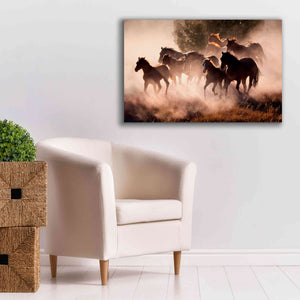 'Horses' by Lisa Dearing, Giclee Canvas Wall Art,40x26