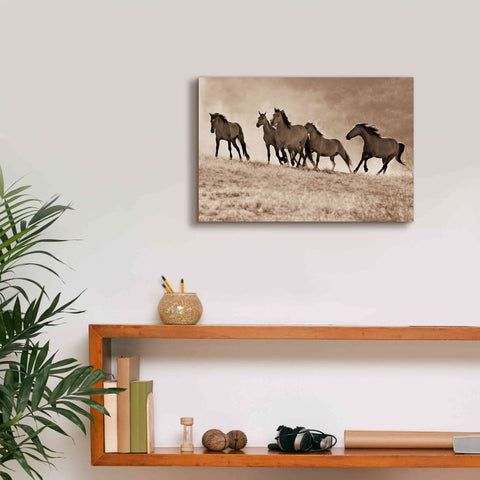 Image of 'Kicking Dust' by Lisa Dearing, Giclee Canvas Wall Art,18x12