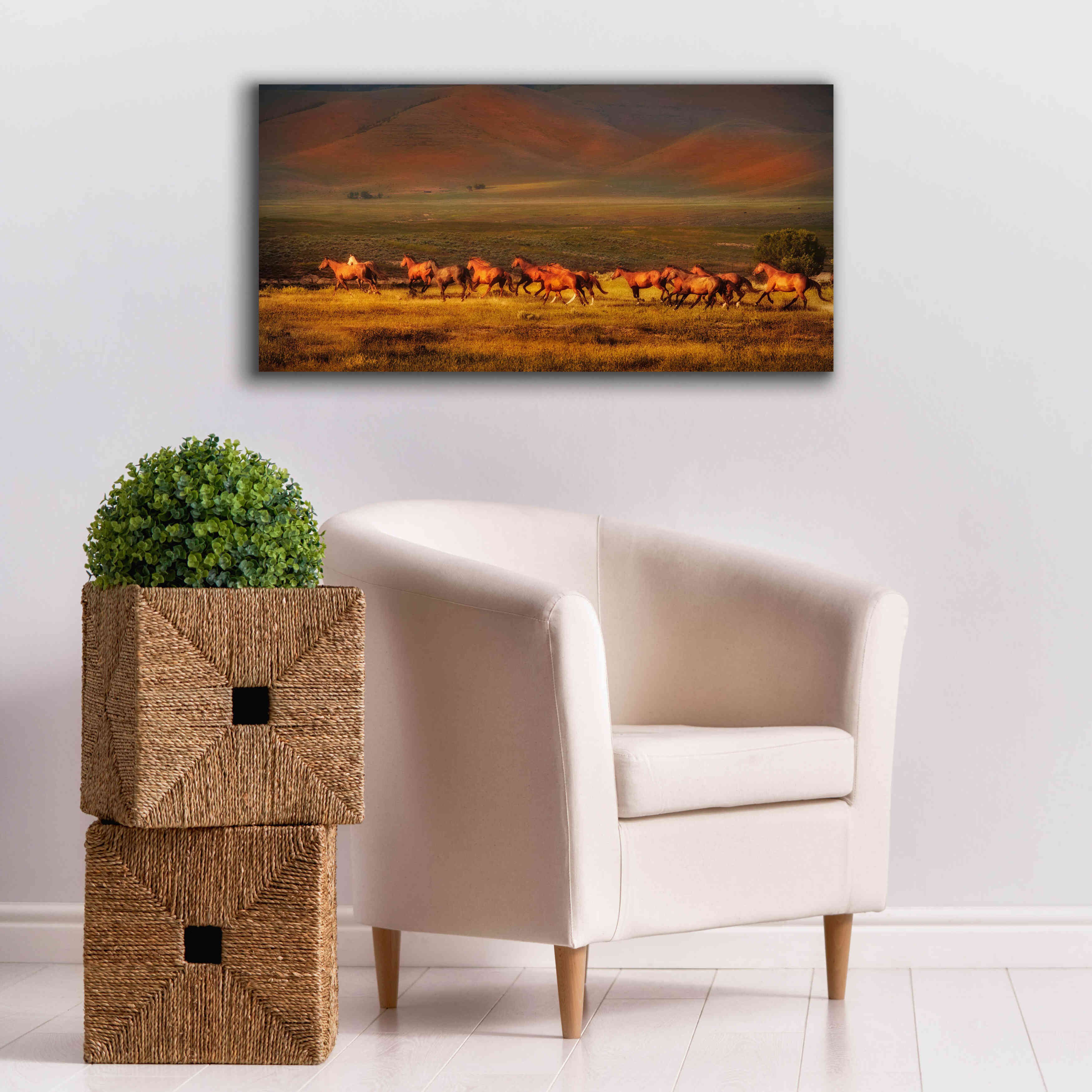 'Montana Dreaming' by Lisa Dearing, Giclee Canvas Wall Art,40x20