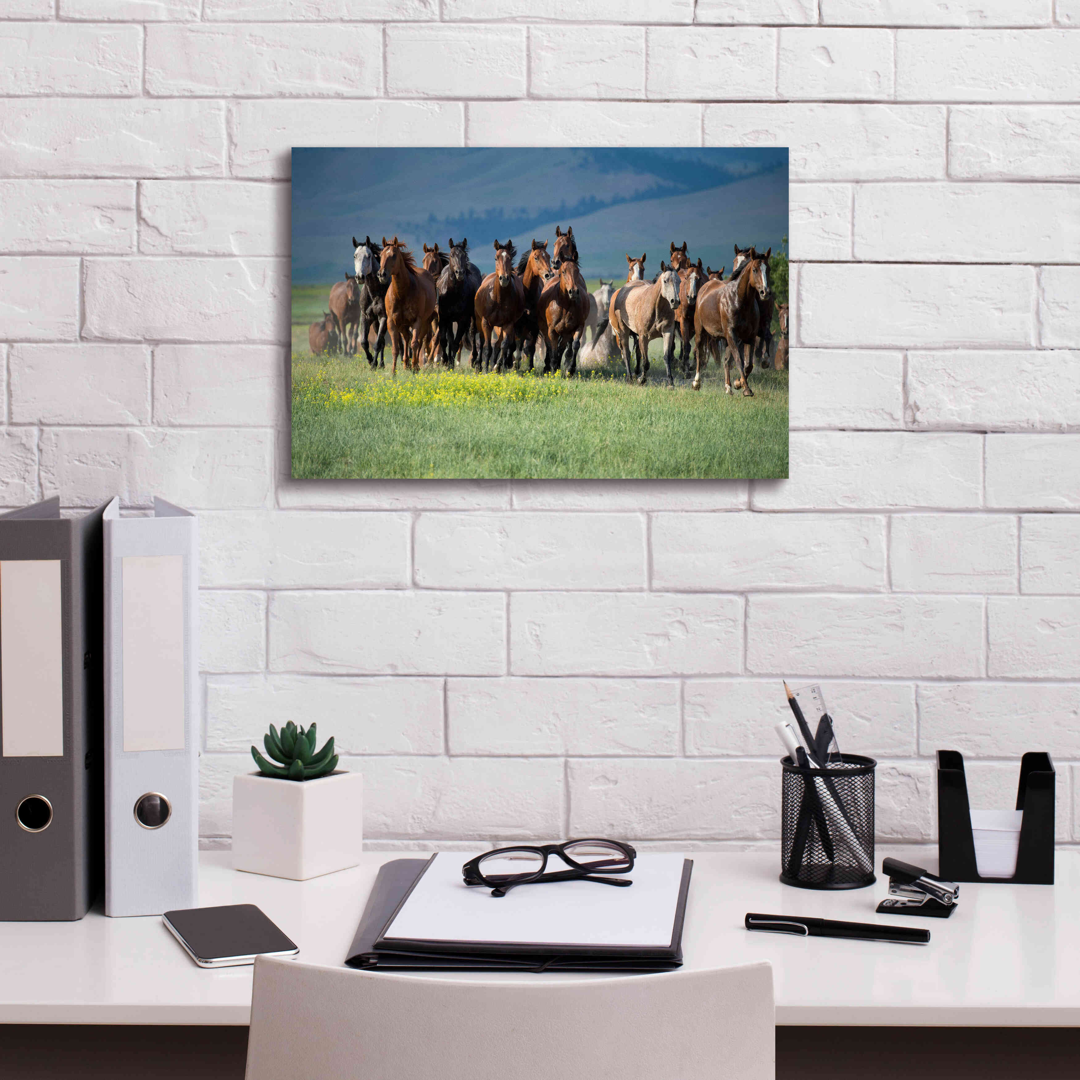 'Montana Thunder' by Lisa Dearing, Giclee Canvas Wall Art,18x12