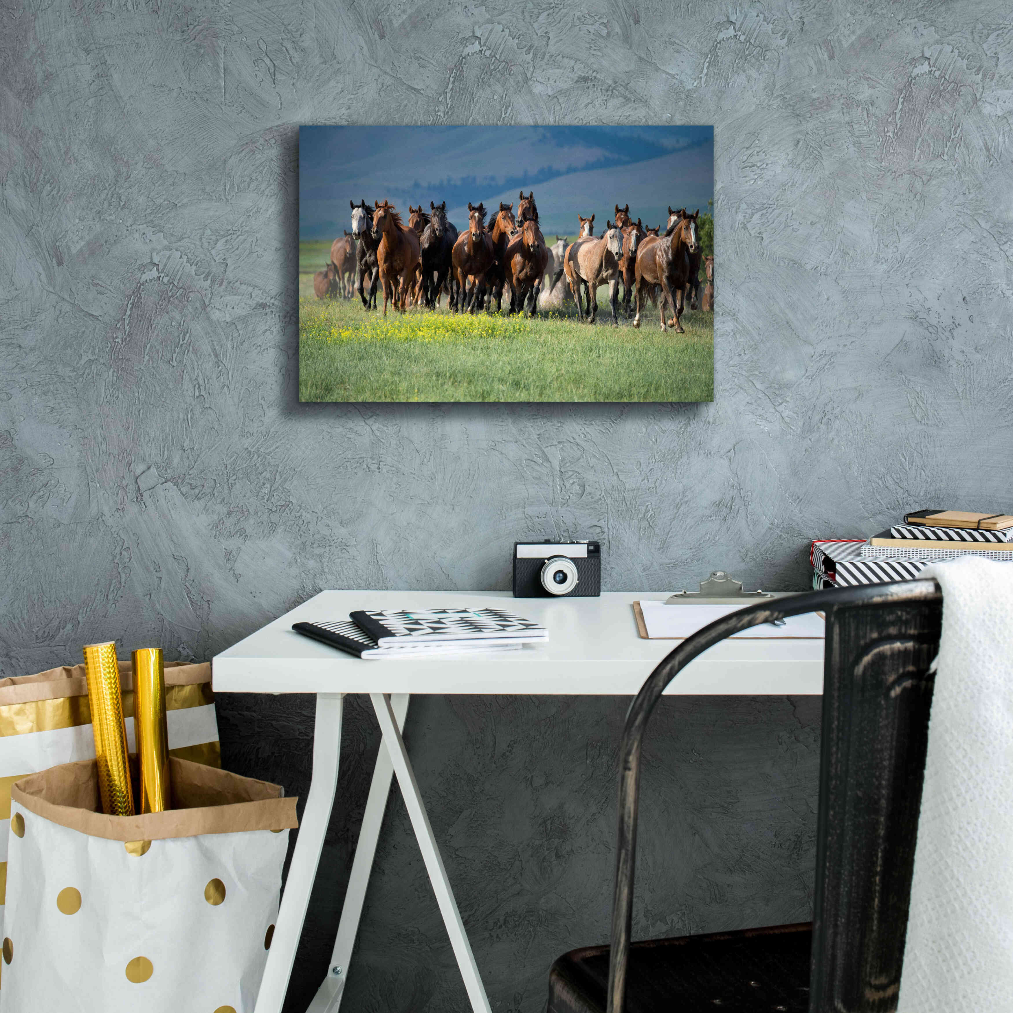 'Montana Thunder' by Lisa Dearing, Giclee Canvas Wall Art,18x12