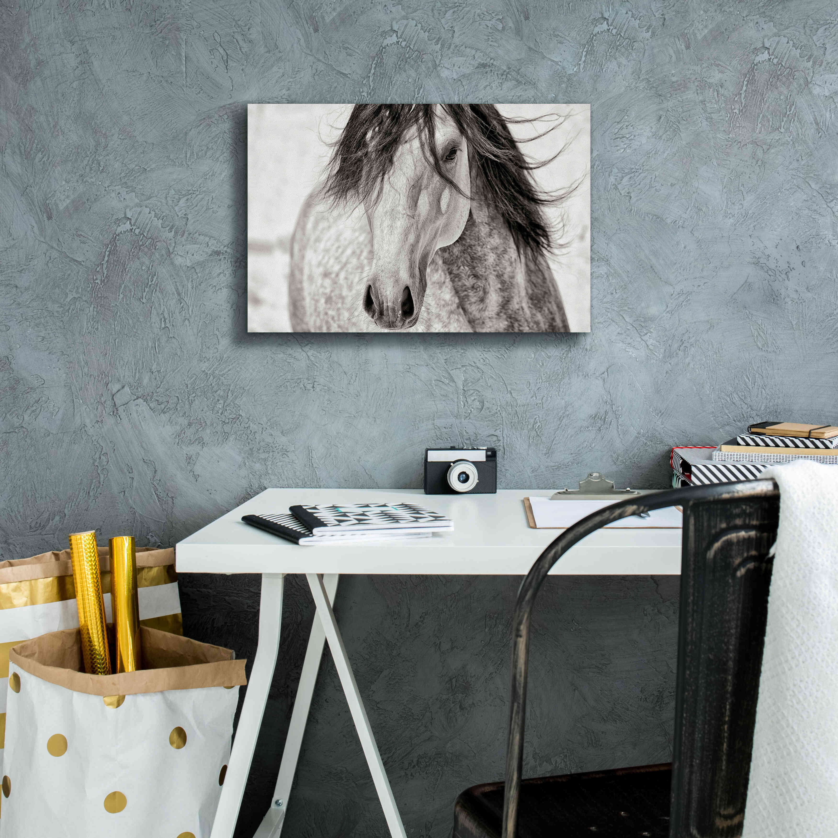 'My Beautiful Mane' by Lisa Dearing, Giclee Canvas Wall Art,18x12