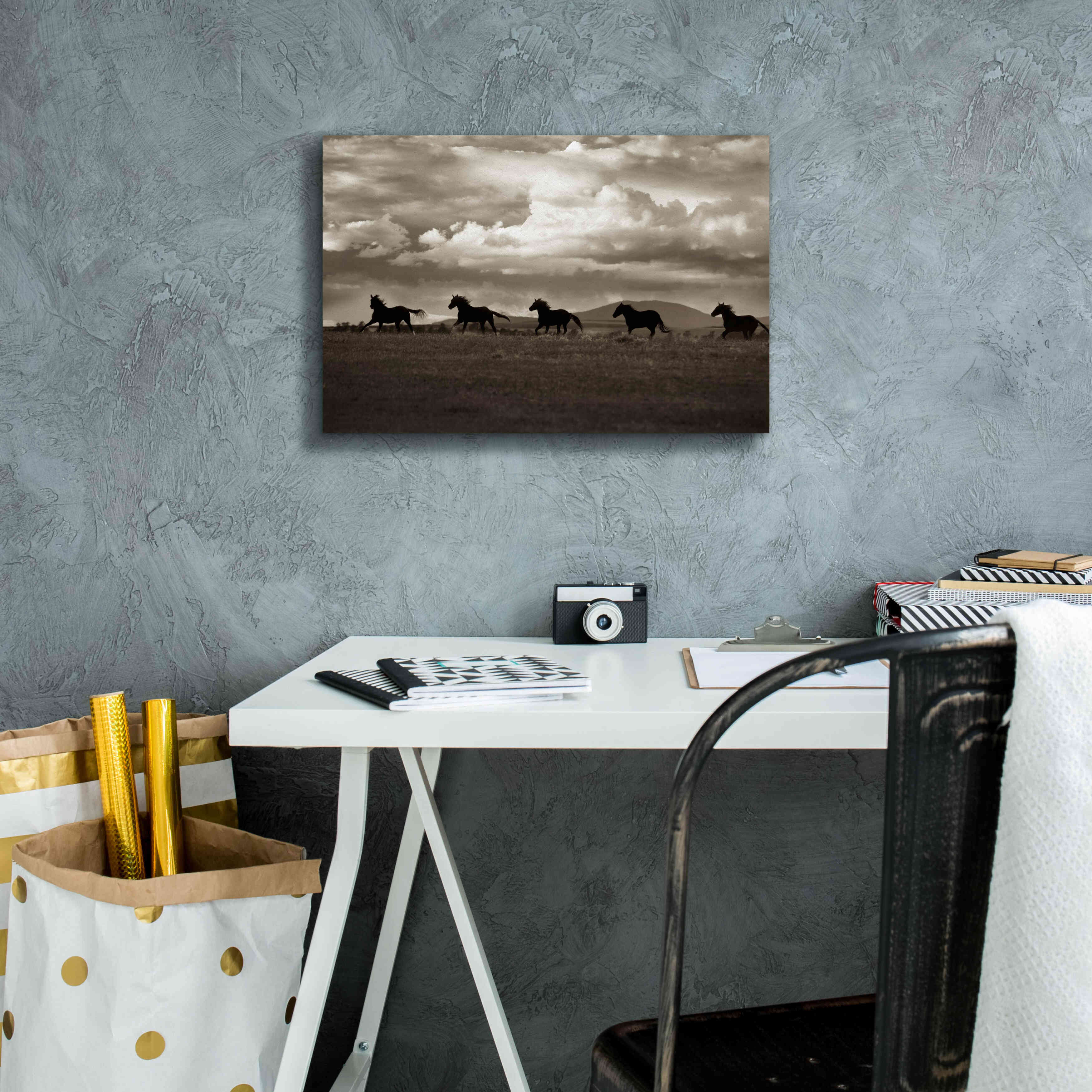 'Racing the Clouds' by Lisa Dearing, Giclee Canvas Wall Art,18x12