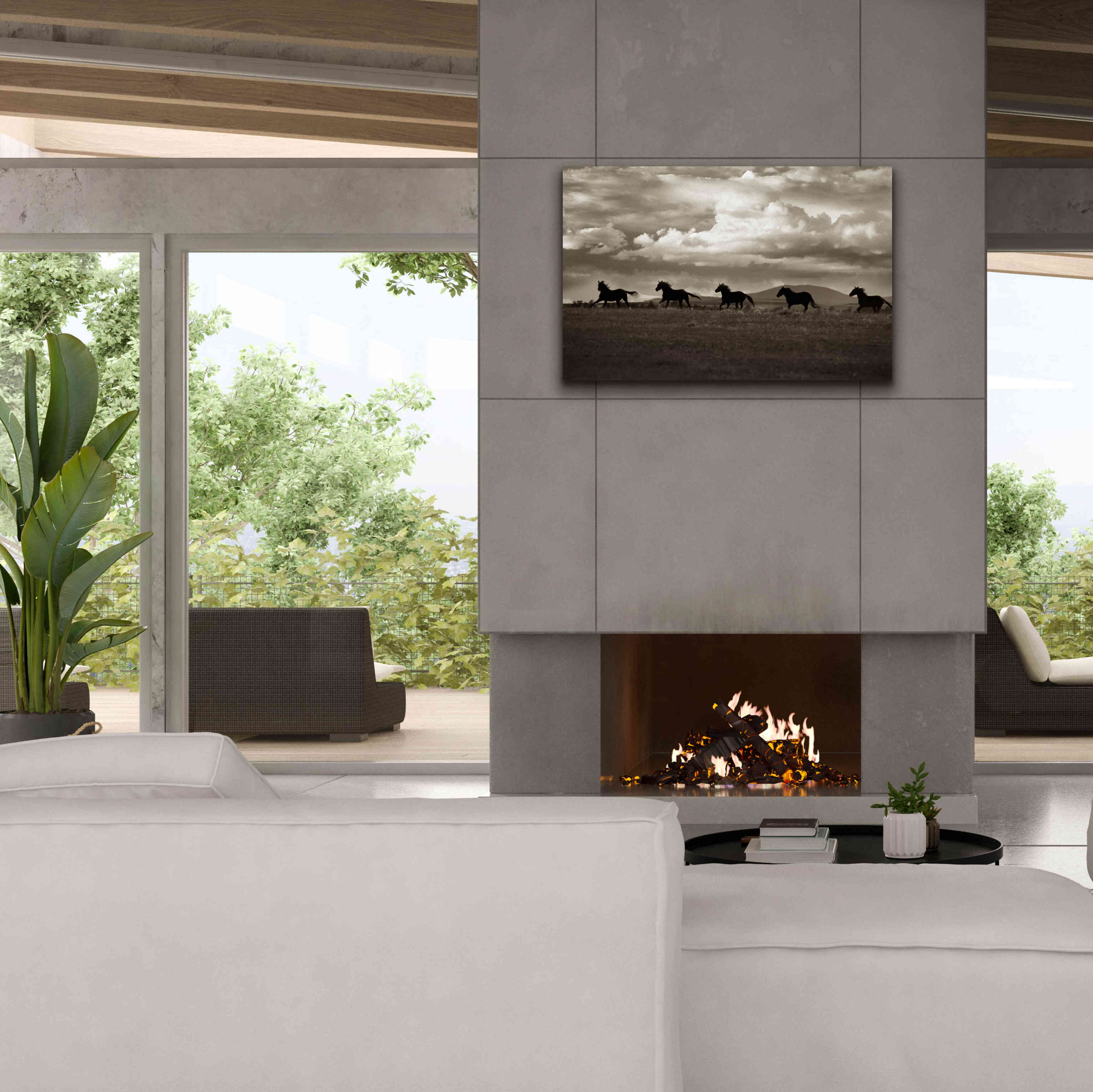 'Racing the Clouds' by Lisa Dearing, Giclee Canvas Wall Art,40x26