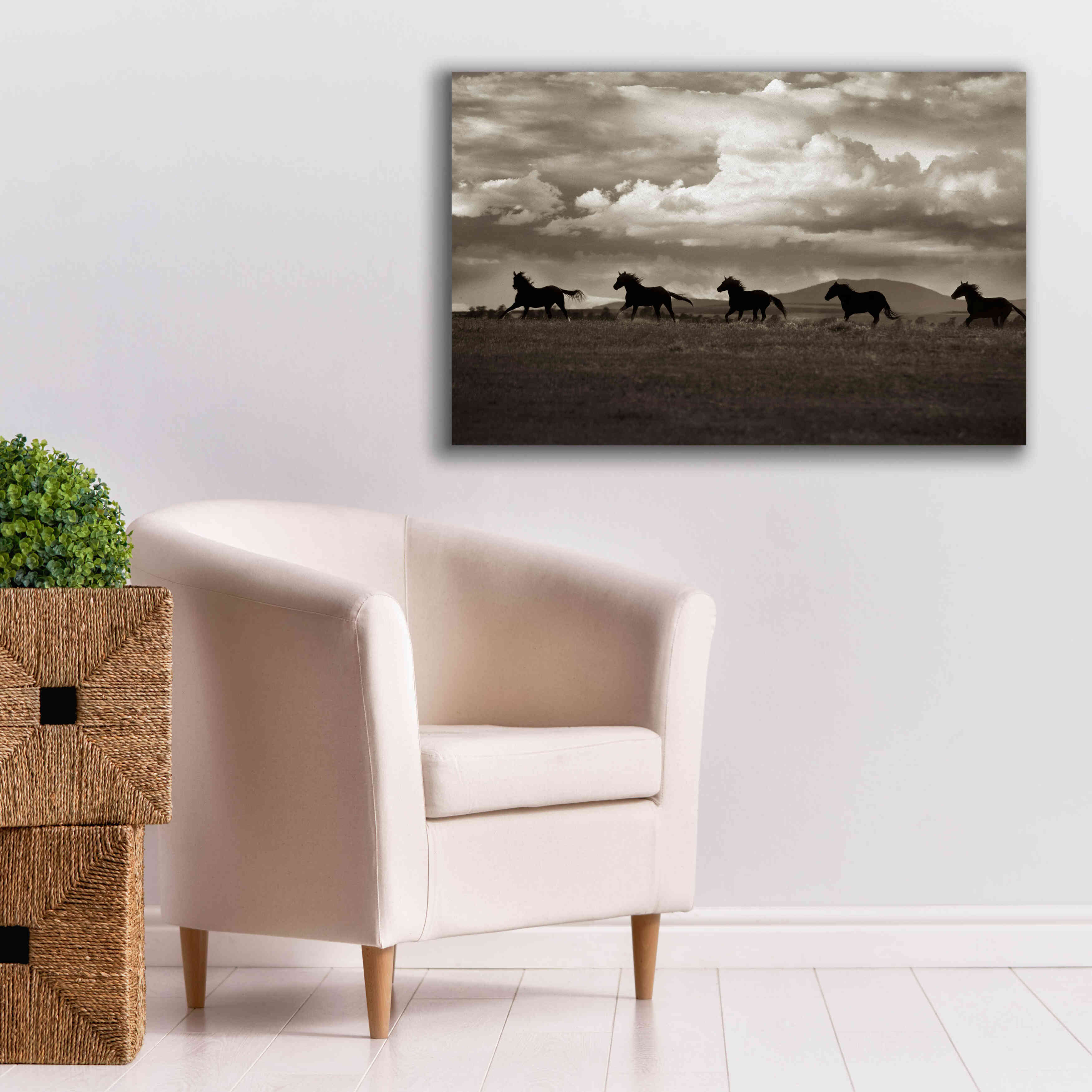 'Racing the Clouds' by Lisa Dearing, Giclee Canvas Wall Art,40x26