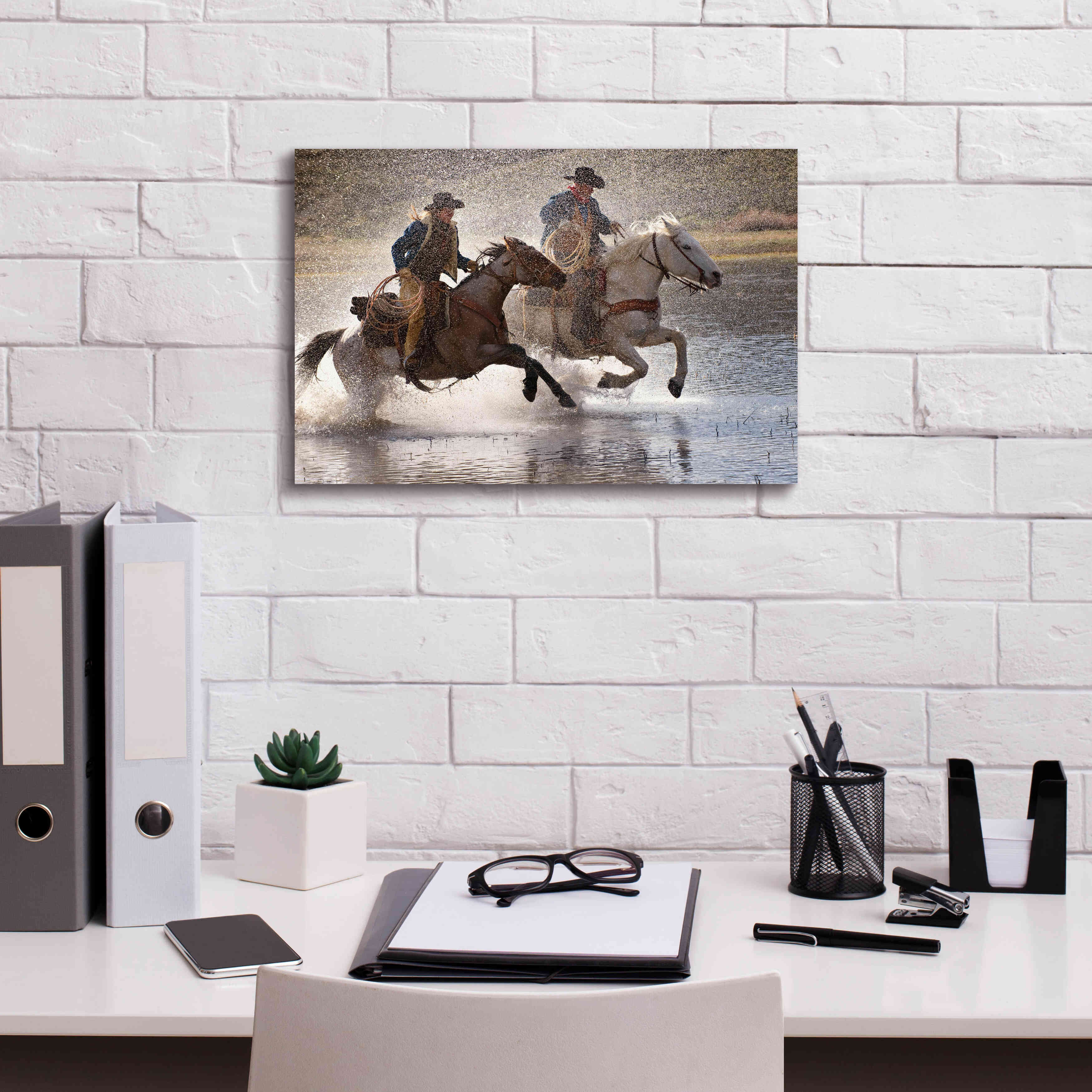 'Splash Dance' by Lisa Dearing, Giclee Canvas Wall Art,18x12