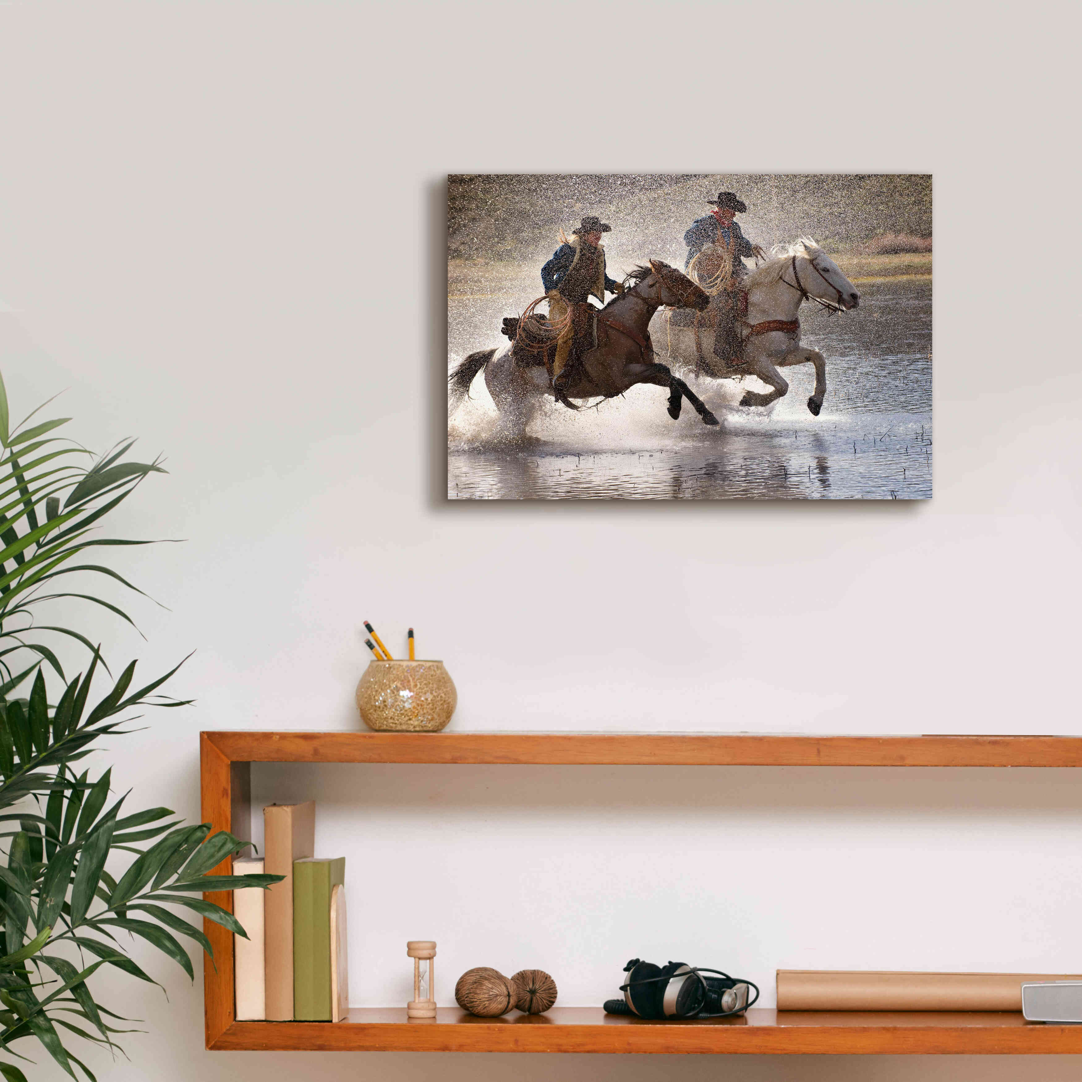 'Splash Dance' by Lisa Dearing, Giclee Canvas Wall Art,18x12