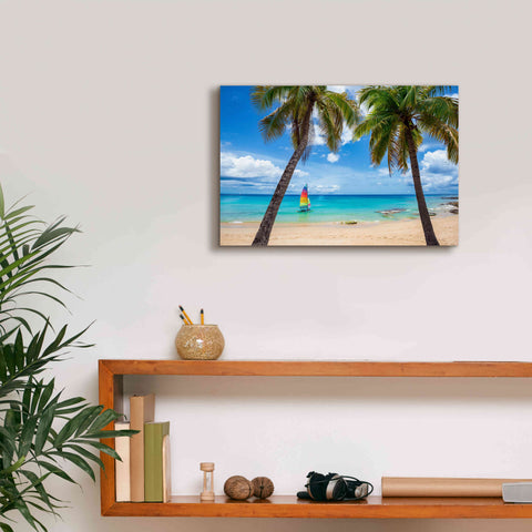 Image of 'Postcard From Paradise' by Lizzy Davis, Giclee Canvas Wall Art,18x12