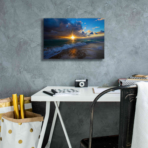 Image of 'Sunrise Over Miami Beach' by Lizzy Davis, Giclee Canvas Wall Art,18x12