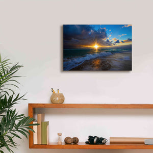 'Sunrise Over Miami Beach' by Lizzy Davis, Giclee Canvas Wall Art,18x12