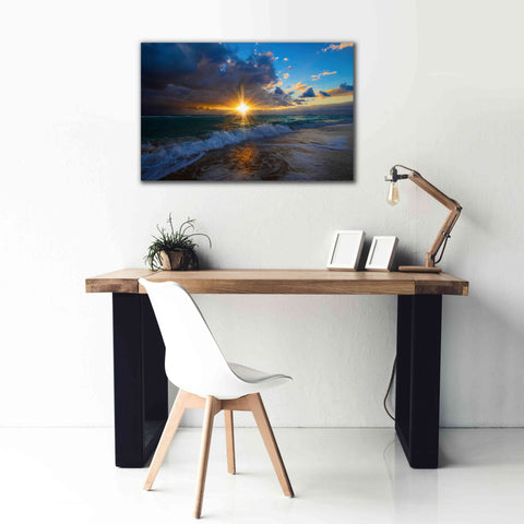 Image of 'Sunrise Over Miami Beach' by Lizzy Davis, Giclee Canvas Wall Art,40x26