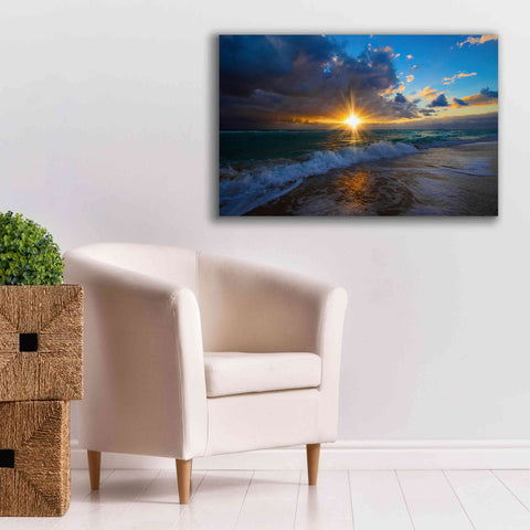 Image of 'Sunrise Over Miami Beach' by Lizzy Davis, Giclee Canvas Wall Art,40x26