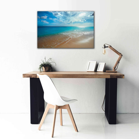 Image of 'Turquoise Tranquility' by Lizzy Davis, Giclee Canvas Wall Art,40x26