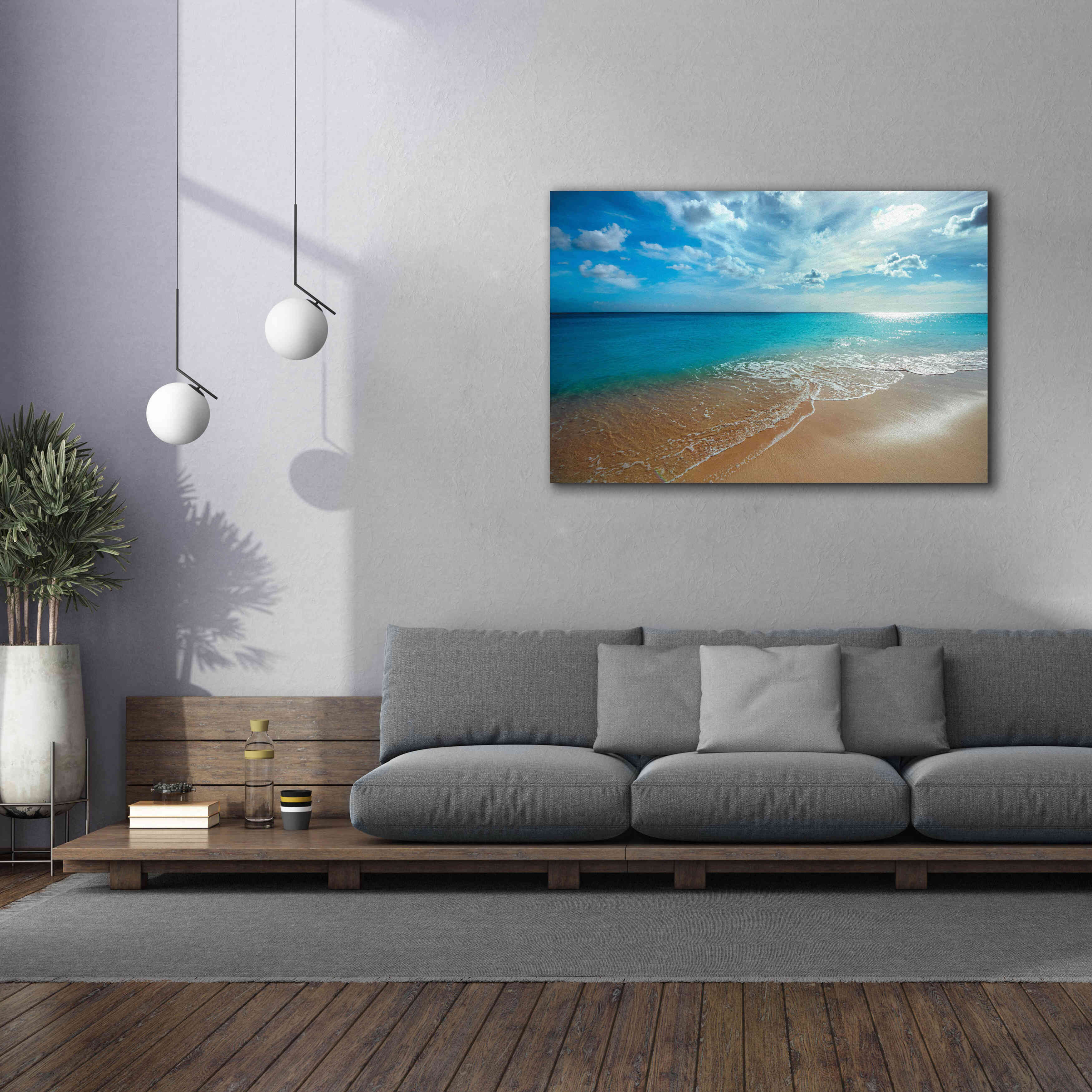 'Turquoise Tranquility' by Lizzy Davis, Giclee Canvas Wall Art,60x40