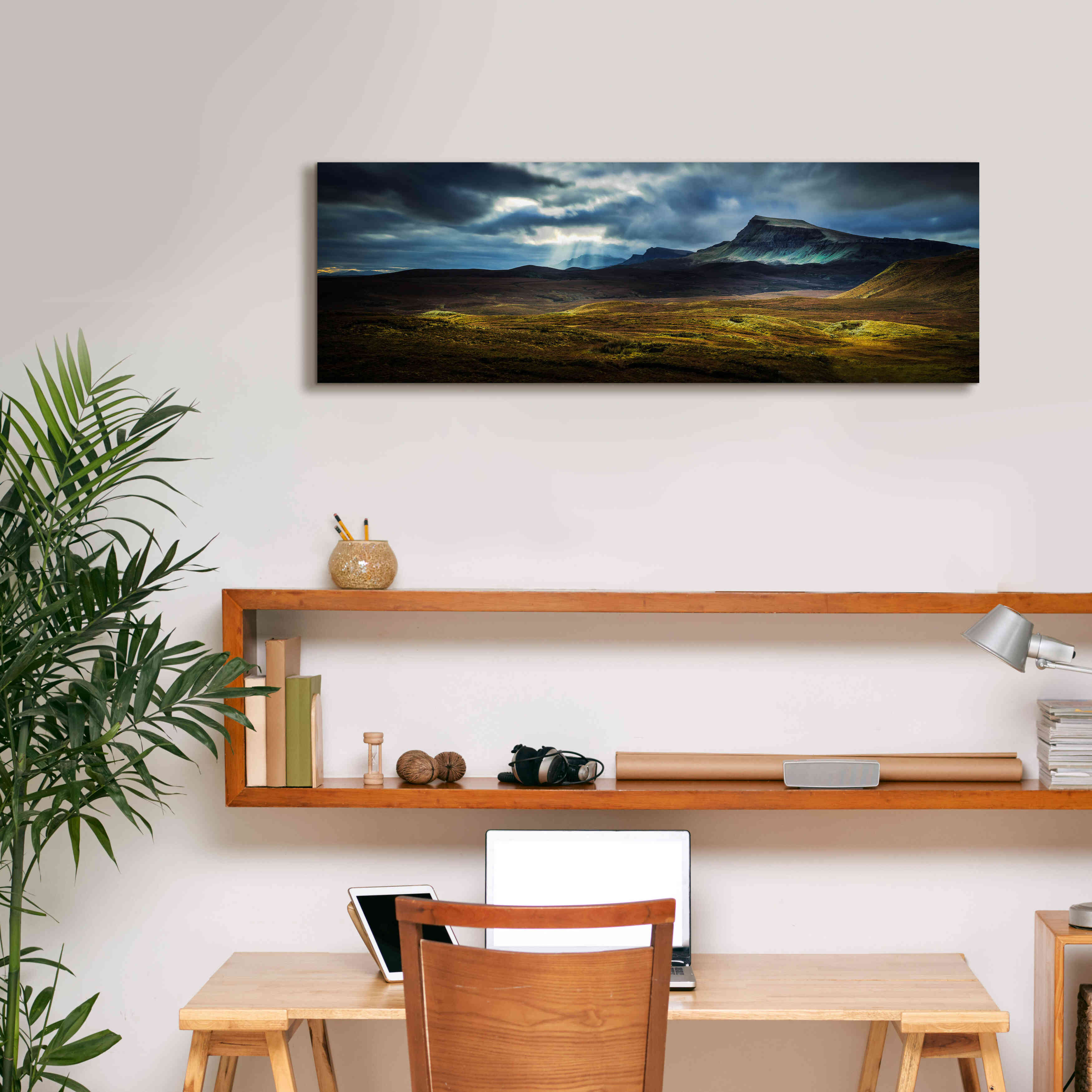 'Quiraing Lightpools' by Lynne Douglas, Giclee Canvas Wall Art,36x12