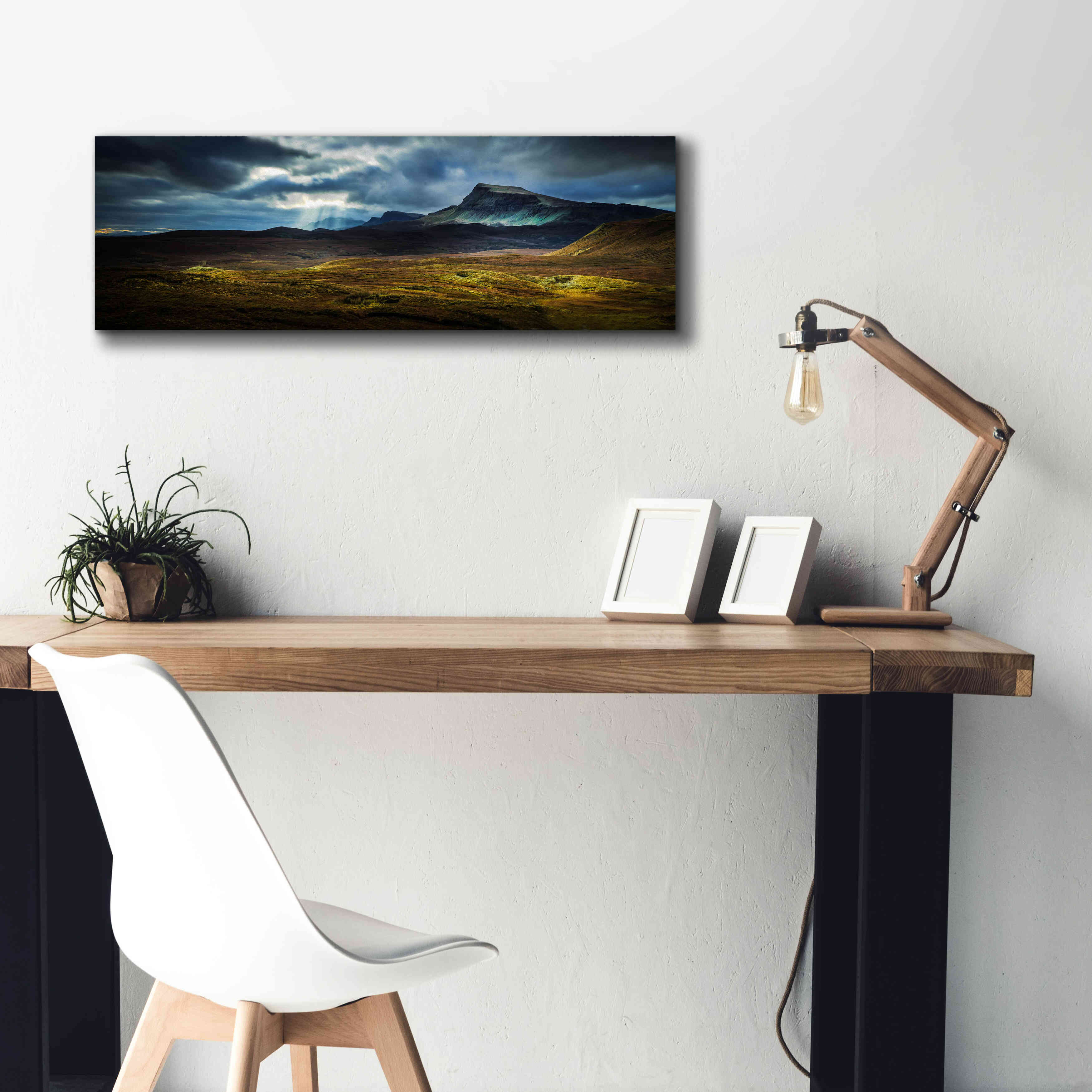 'Quiraing Lightpools' by Lynne Douglas, Giclee Canvas Wall Art,36x12