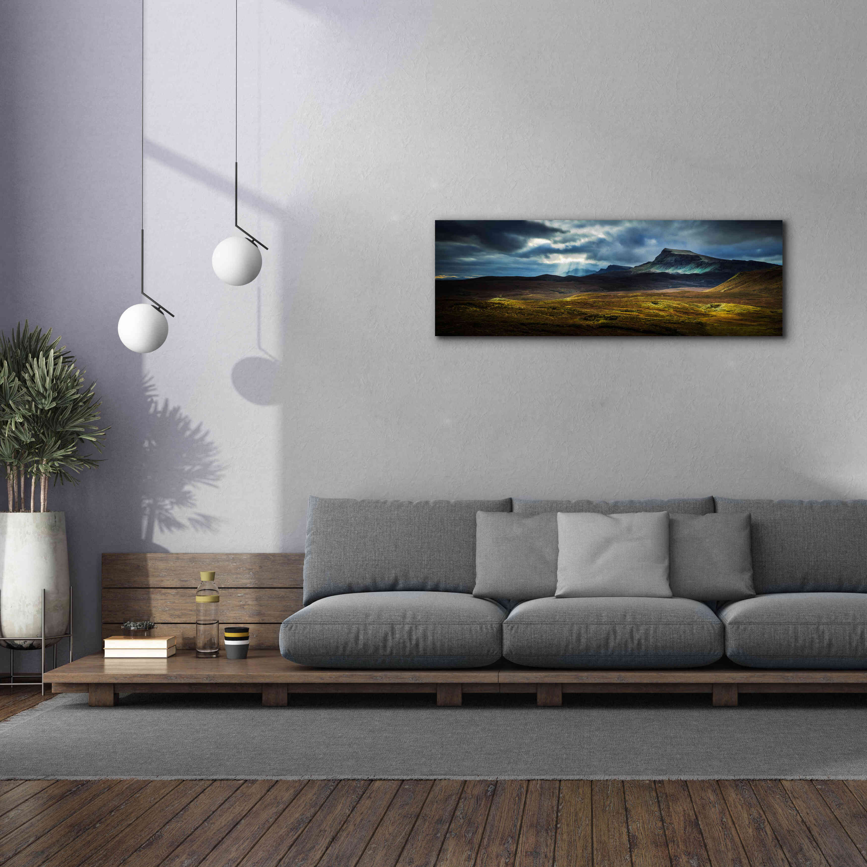 'Quiraing Lightpools' by Lynne Douglas, Giclee Canvas Wall Art,60x20
