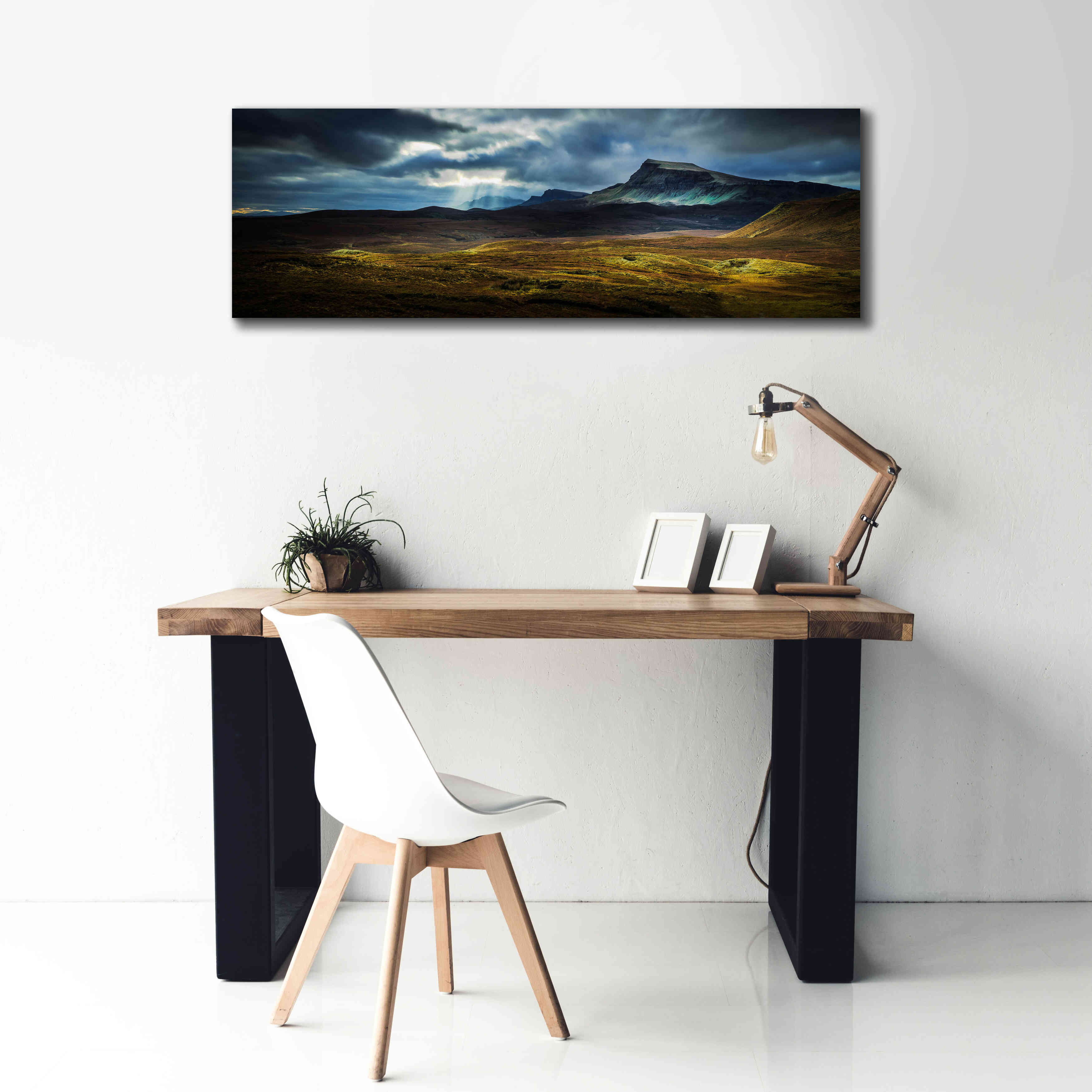 'Quiraing Lightpools' by Lynne Douglas, Giclee Canvas Wall Art,60x20