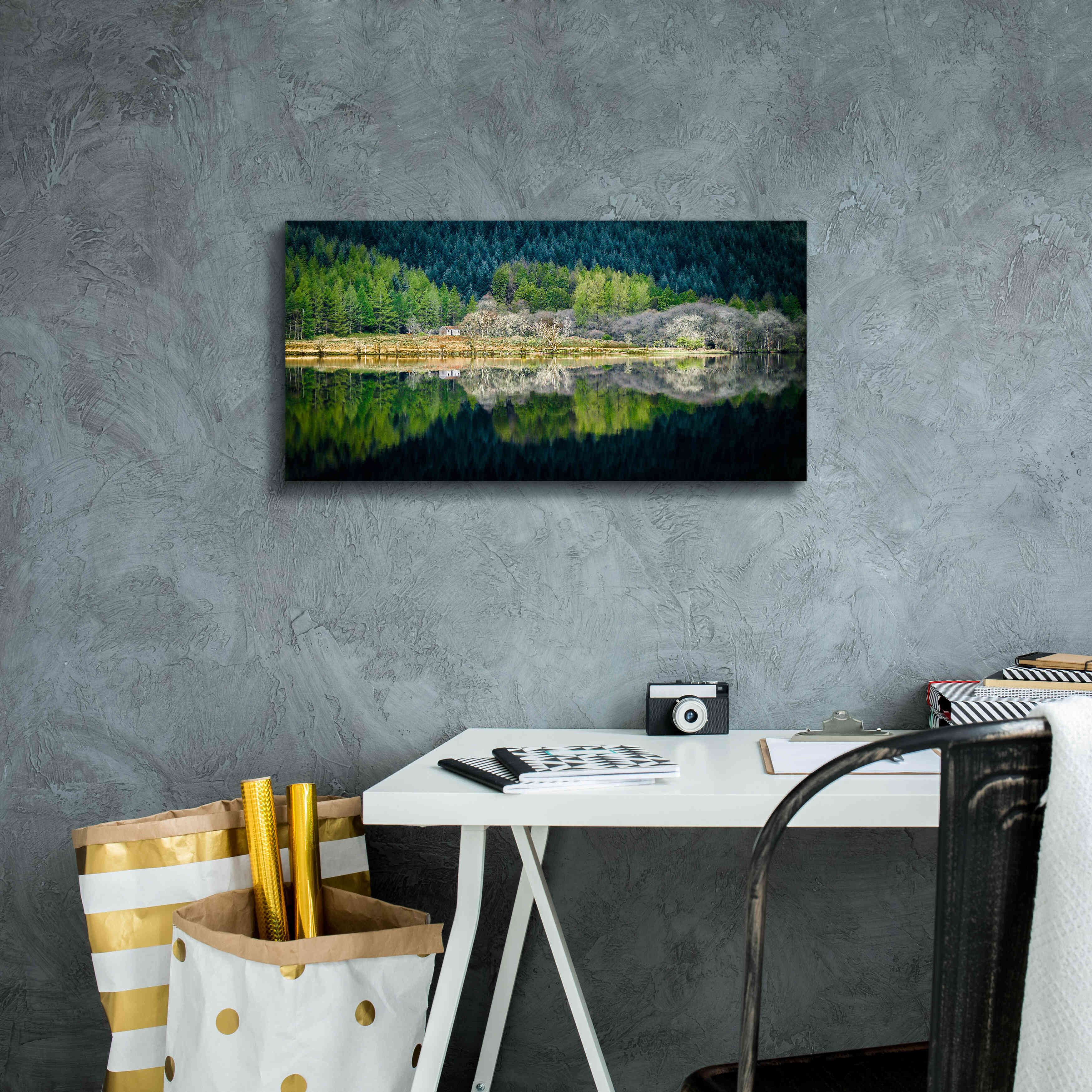 'Spring Greens' by Lynne Douglas, Giclee Canvas Wall Art,24x12