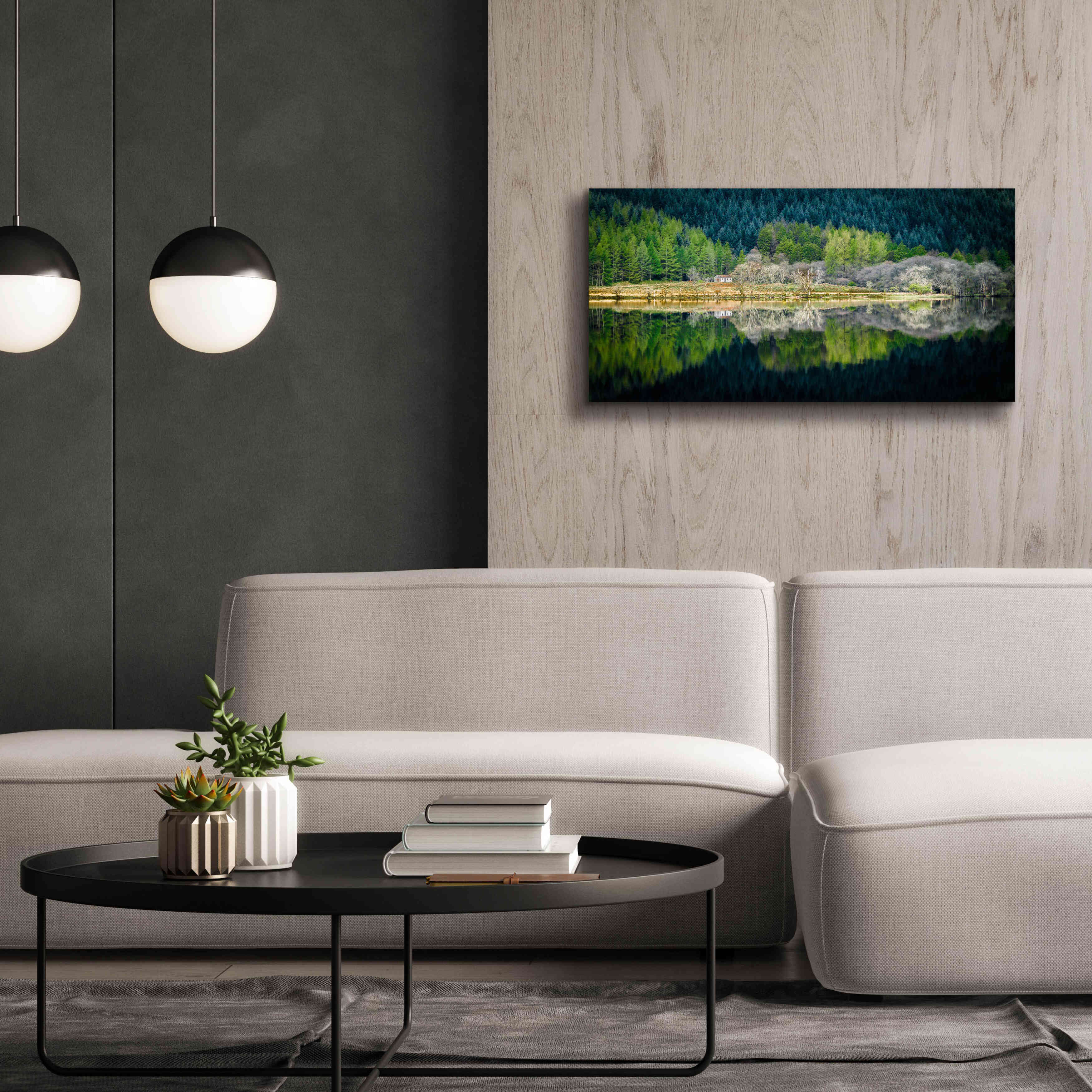 'Spring Greens' by Lynne Douglas, Giclee Canvas Wall Art,40x20