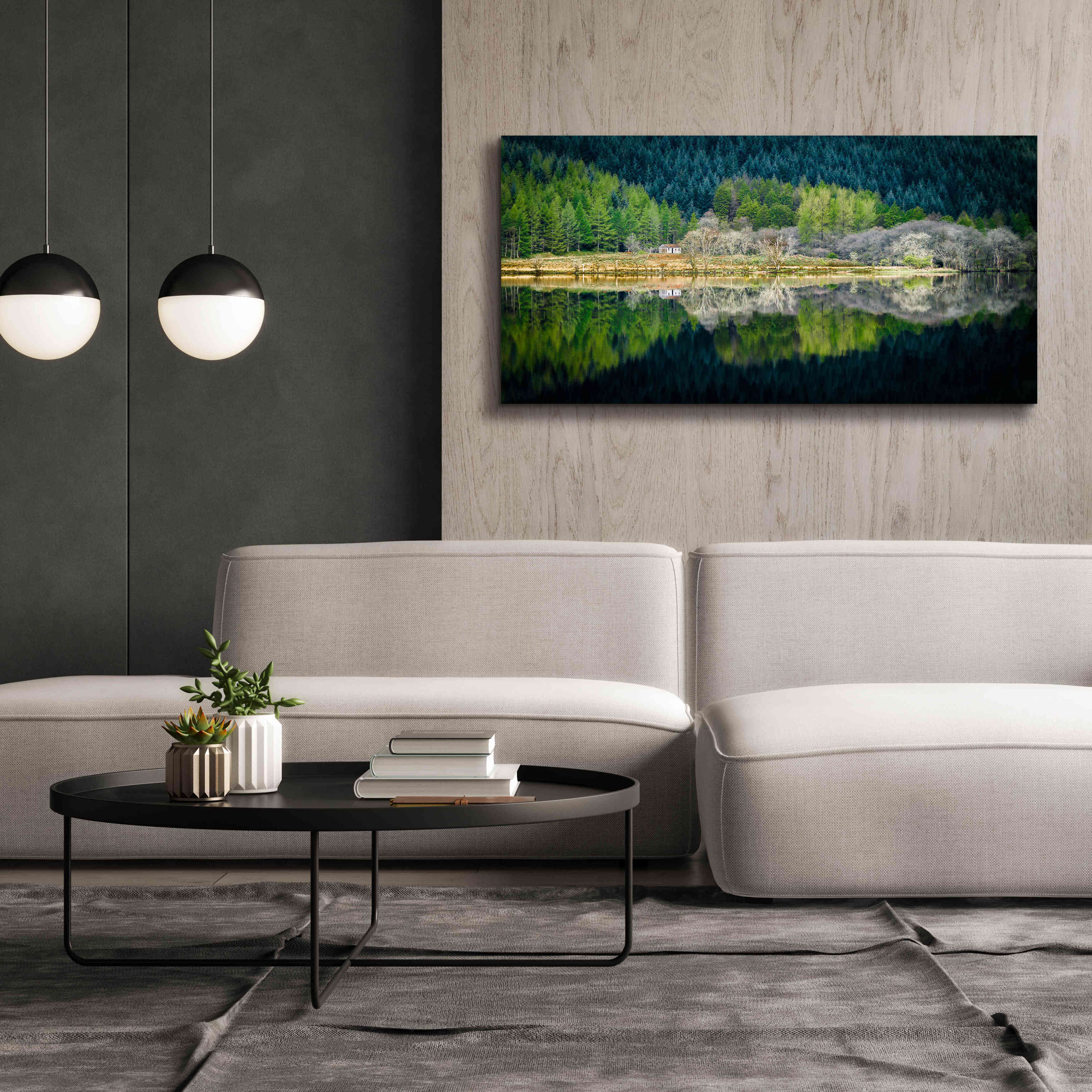 'Spring Greens' by Lynne Douglas, Giclee Canvas Wall Art,60x30