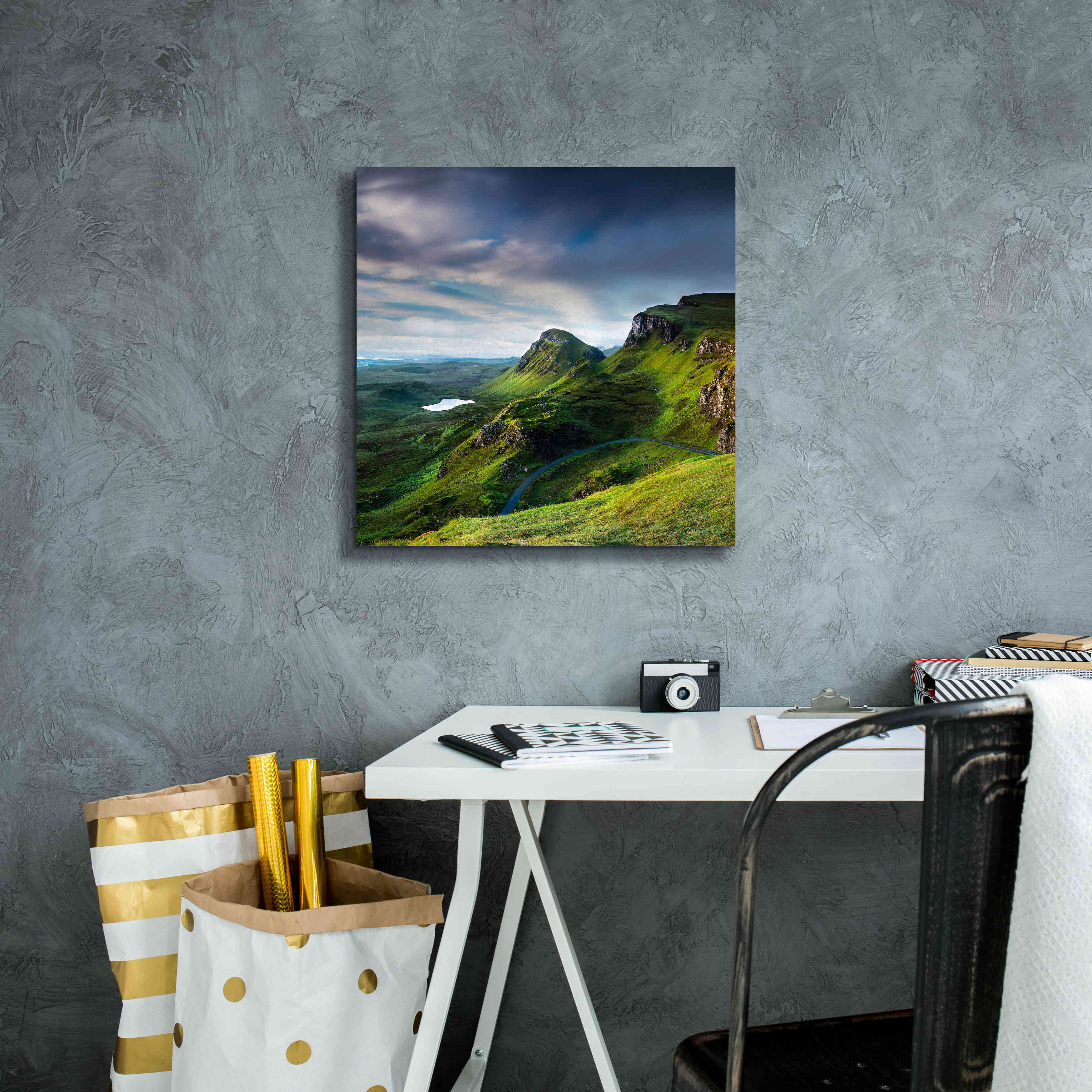 'Summer on the Quiraing' by Lynne Douglas, Giclee Canvas Wall Art,18x18