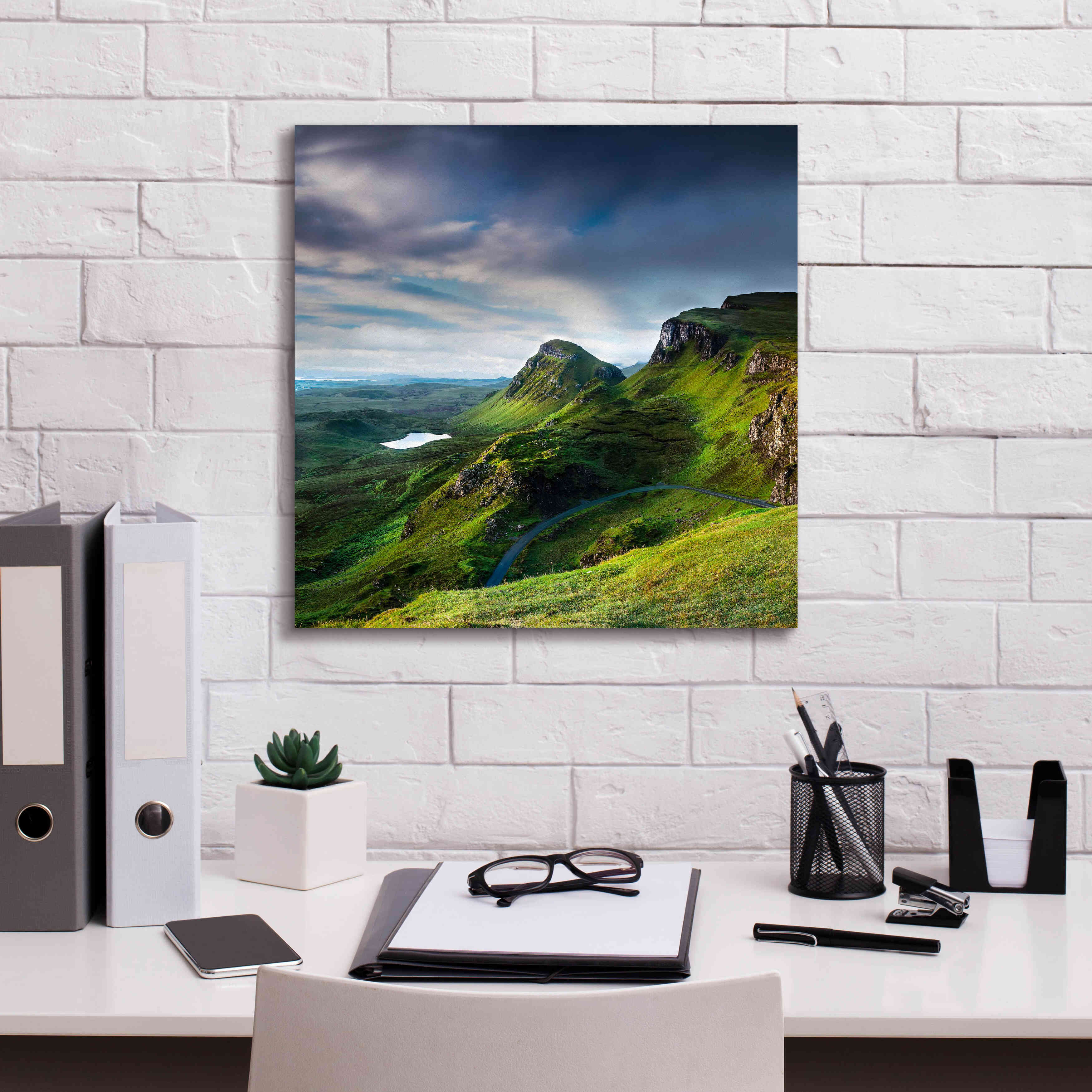 'Summer on the Quiraing' by Lynne Douglas, Giclee Canvas Wall Art,18x18