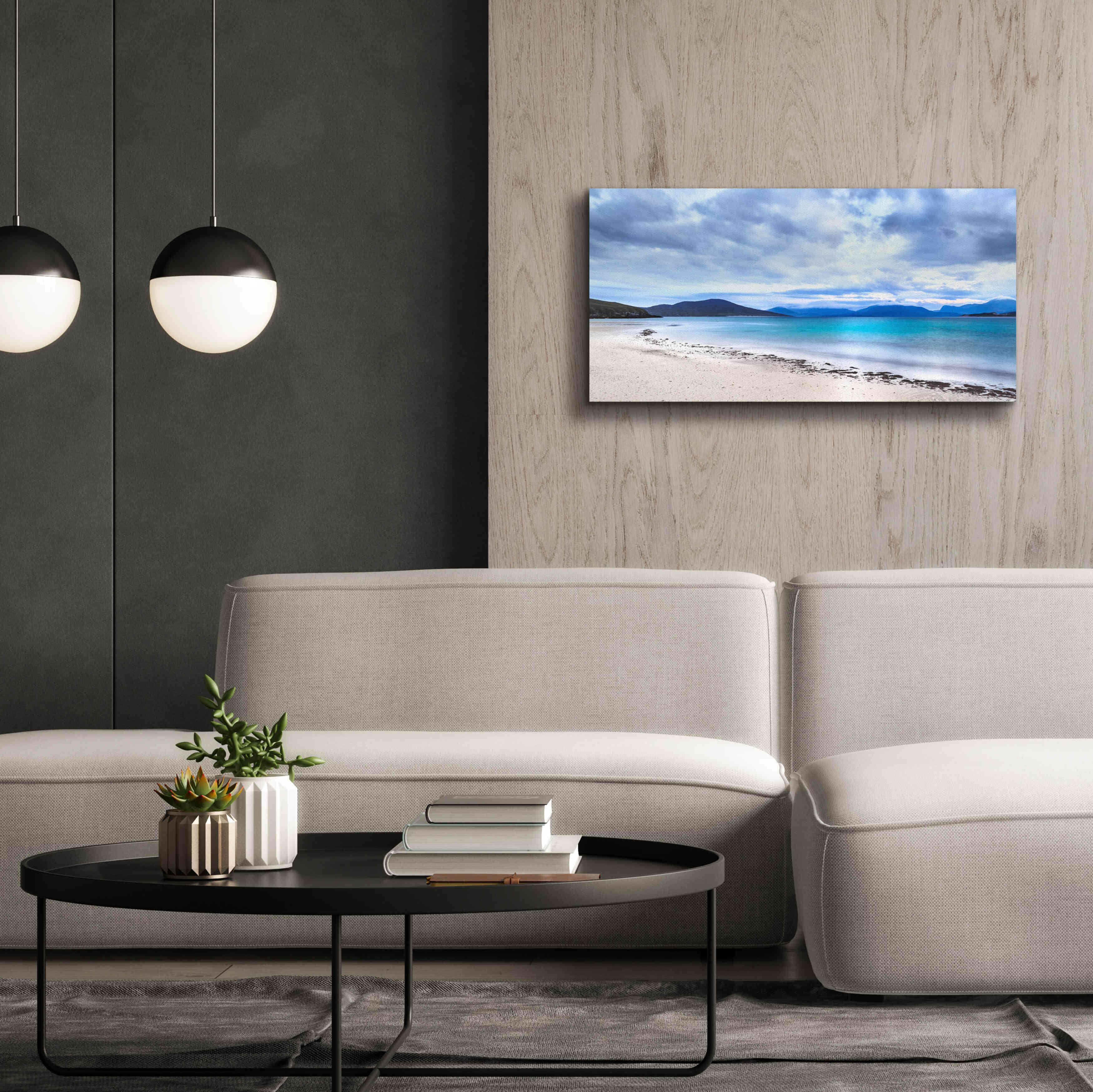 'Taransay Teal' by Lynne Douglas, Giclee Canvas Wall Art,40x20