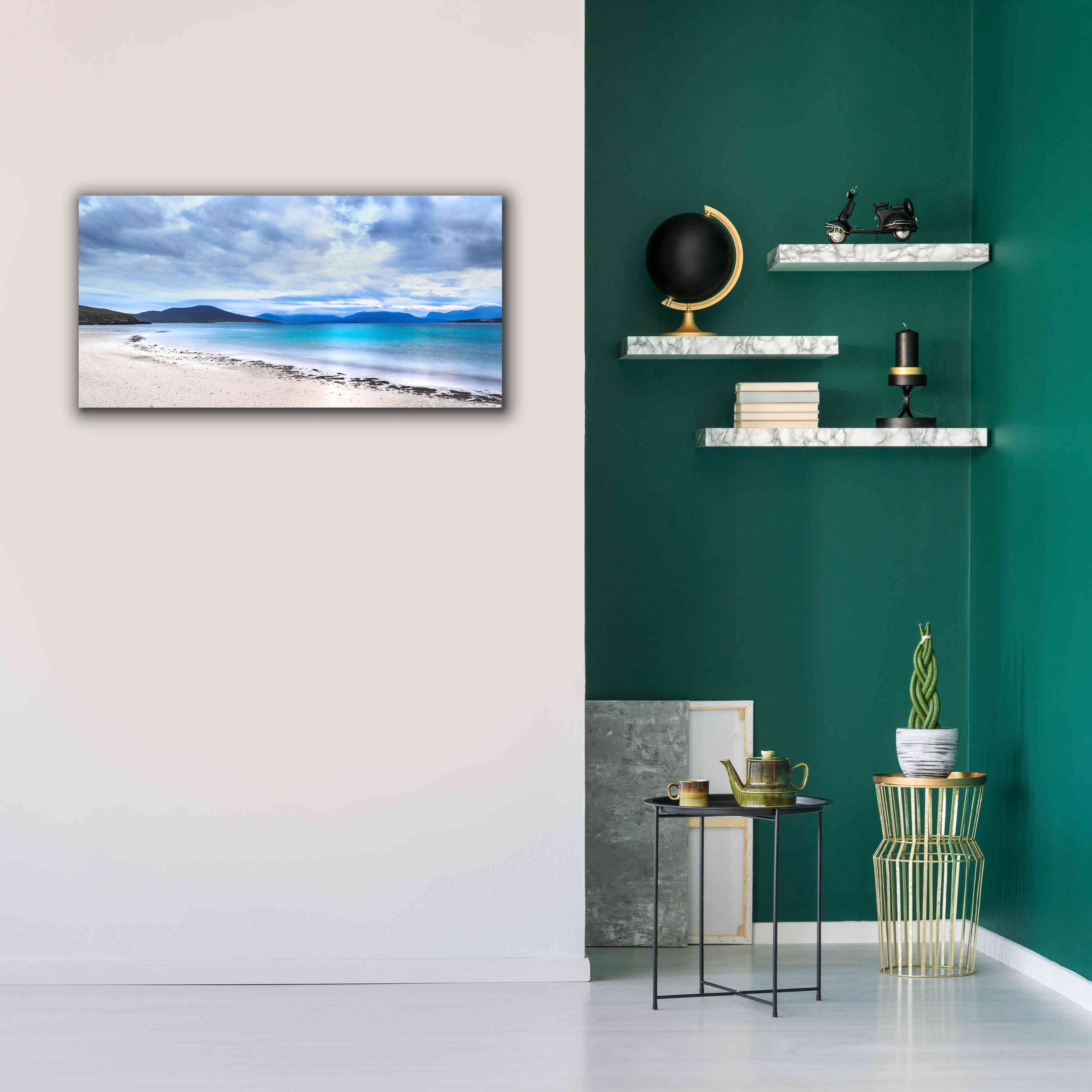 'Taransay Teal' by Lynne Douglas, Giclee Canvas Wall Art,40x20
