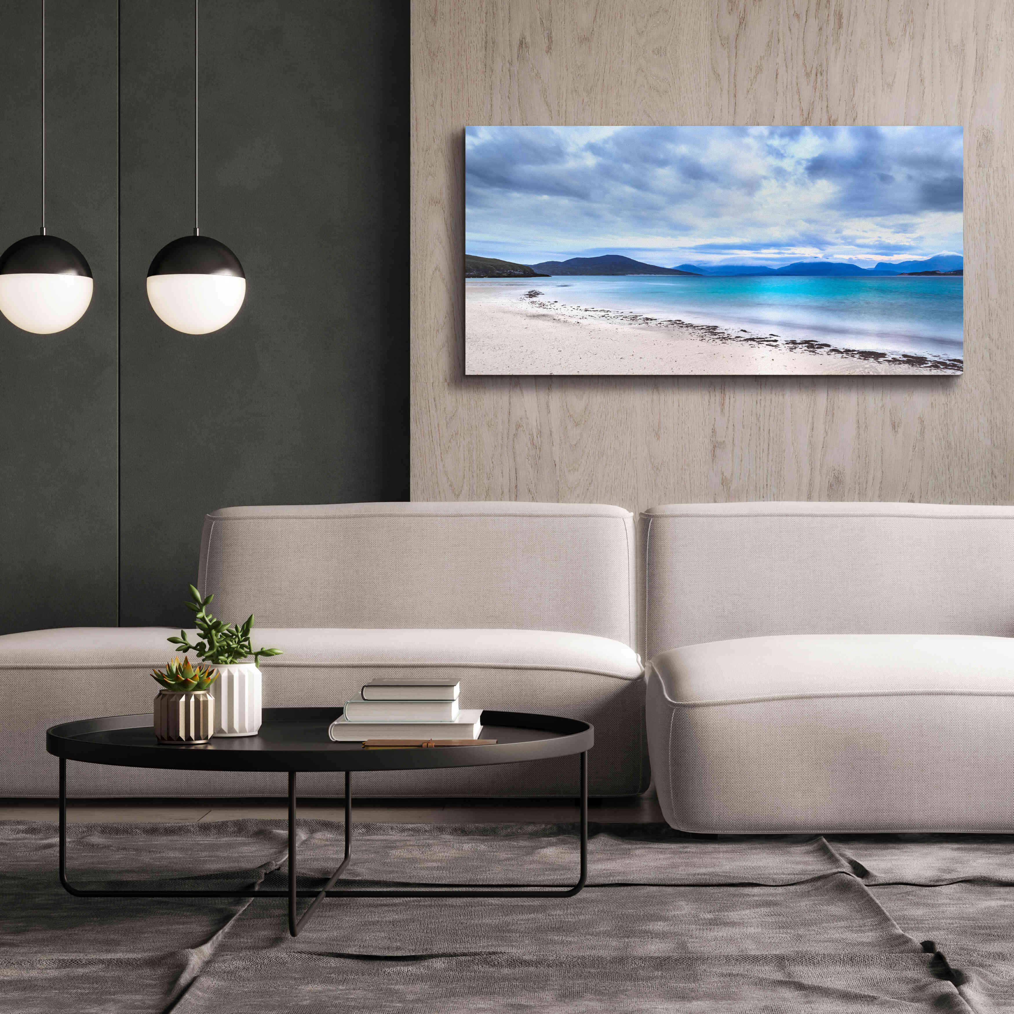 'Taransay Teal' by Lynne Douglas, Giclee Canvas Wall Art,60x30