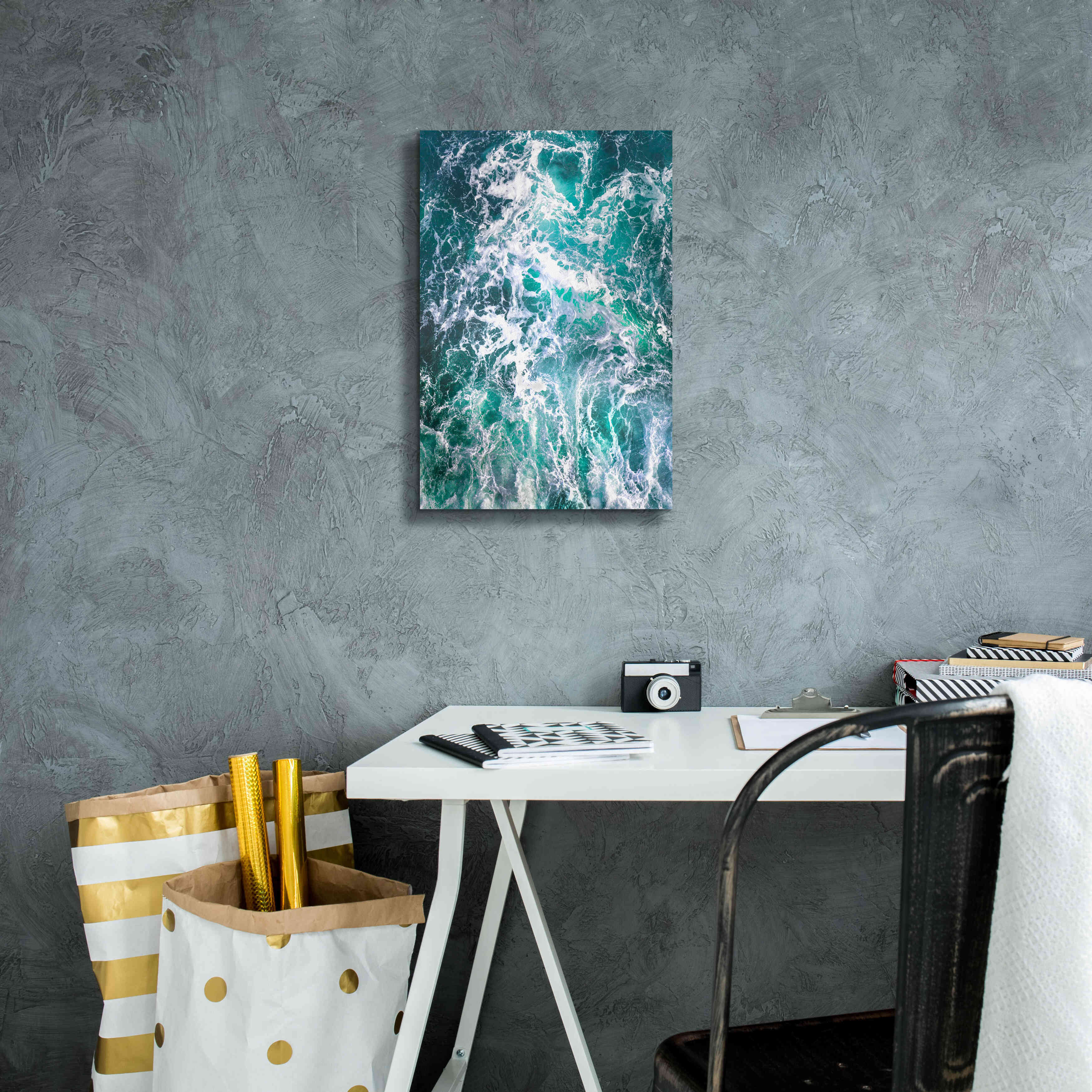 'Teal Embrace' by Lynne Douglas, Giclee Canvas Wall Art,12x18