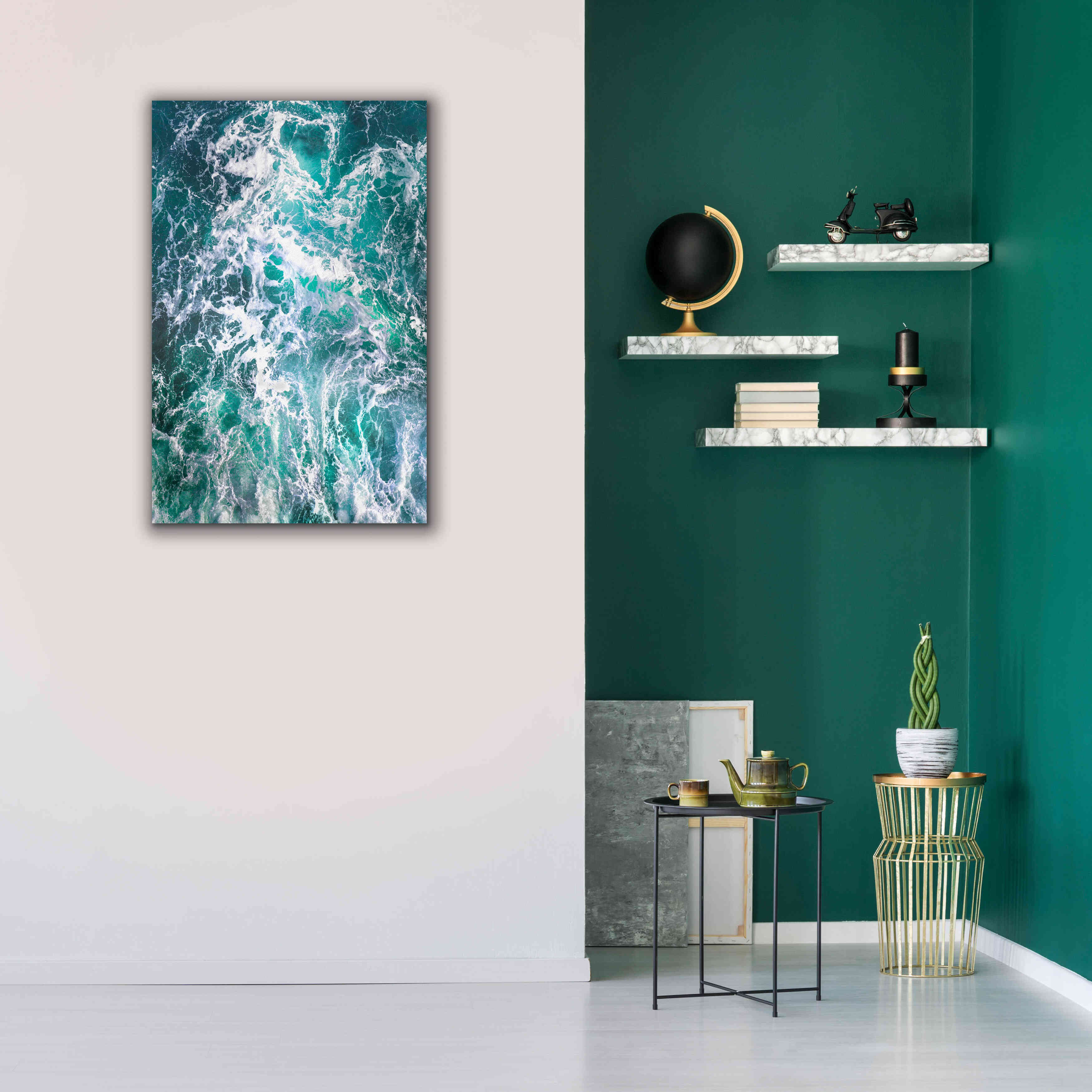 'Teal Embrace' by Lynne Douglas, Giclee Canvas Wall Art,26x40