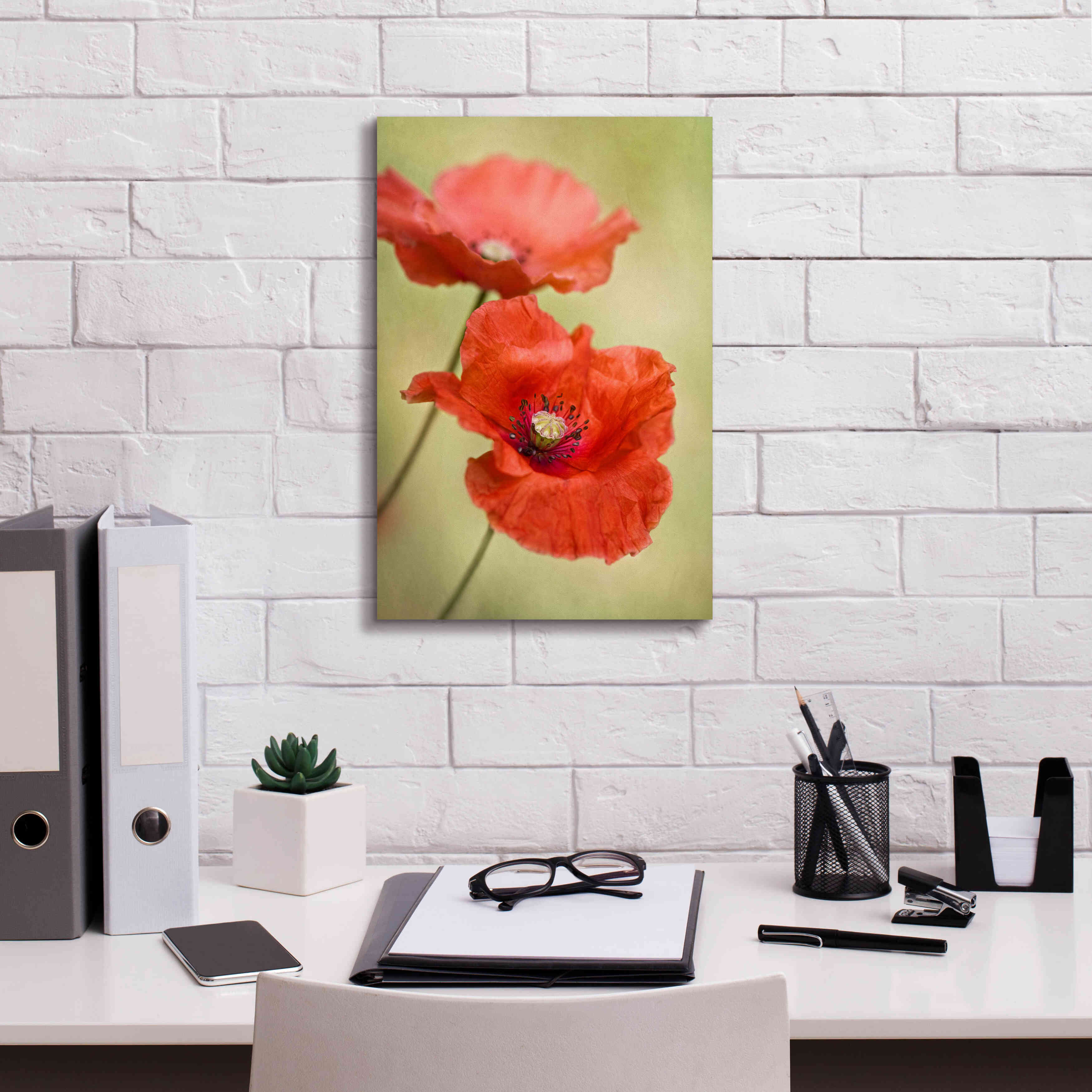 'Papaver Passion' by Mandy Disher, Giclee Canvas Wall Art,12x18