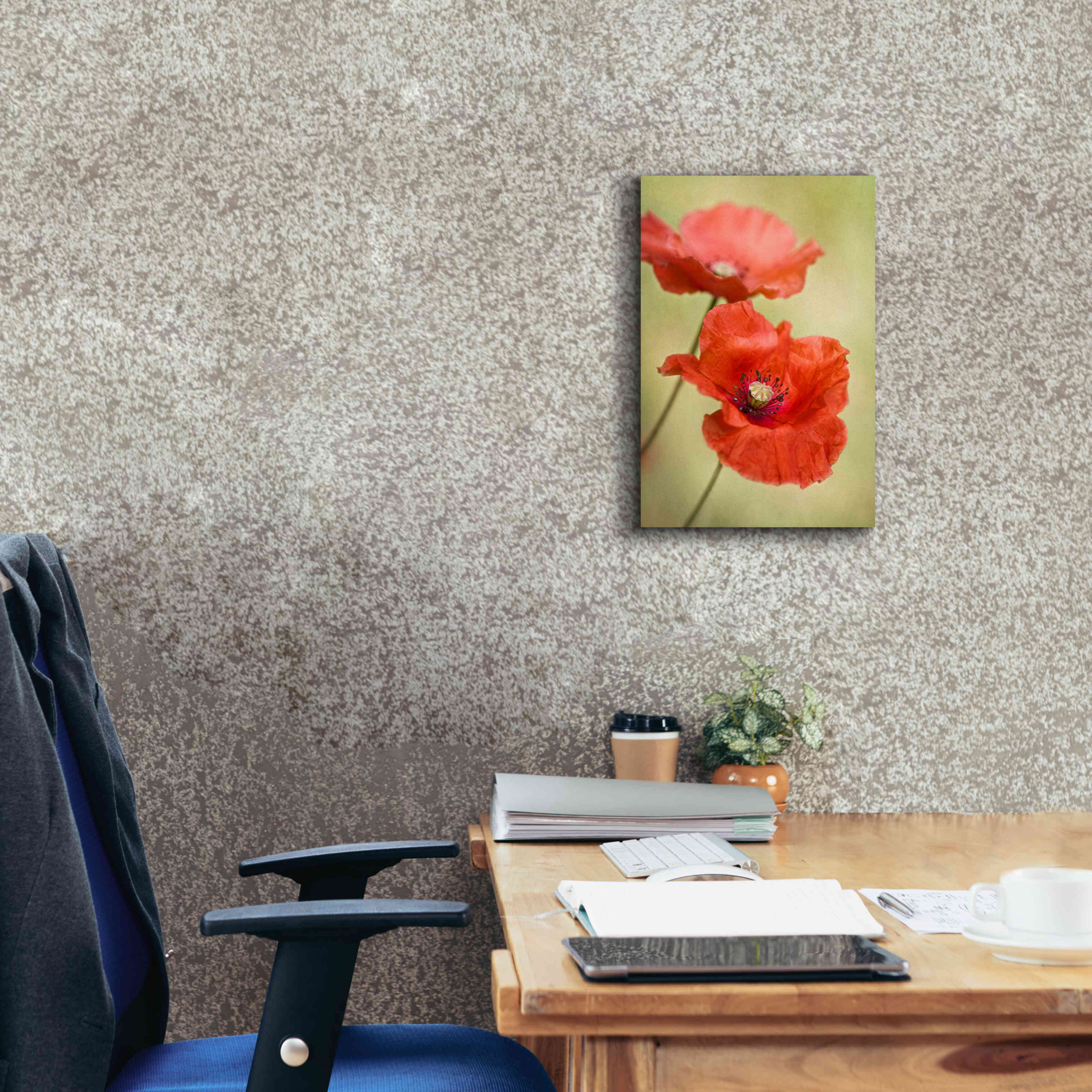 'Papaver Passion' by Mandy Disher, Giclee Canvas Wall Art,12x18