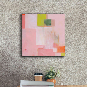 'Pink Squares' by Melissa Donoho, Giclee Canvas Wall Art,18x18