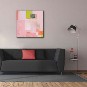 'Pink Squares' by Melissa Donoho, Giclee Canvas Wall Art,37x37