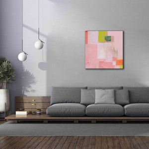 'Pink Squares' by Melissa Donoho, Giclee Canvas Wall Art,37x37