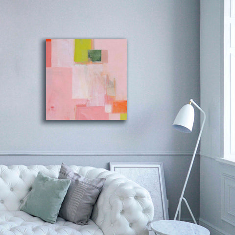 Image of 'Pink Squares' by Melissa Donoho, Giclee Canvas Wall Art,37x37