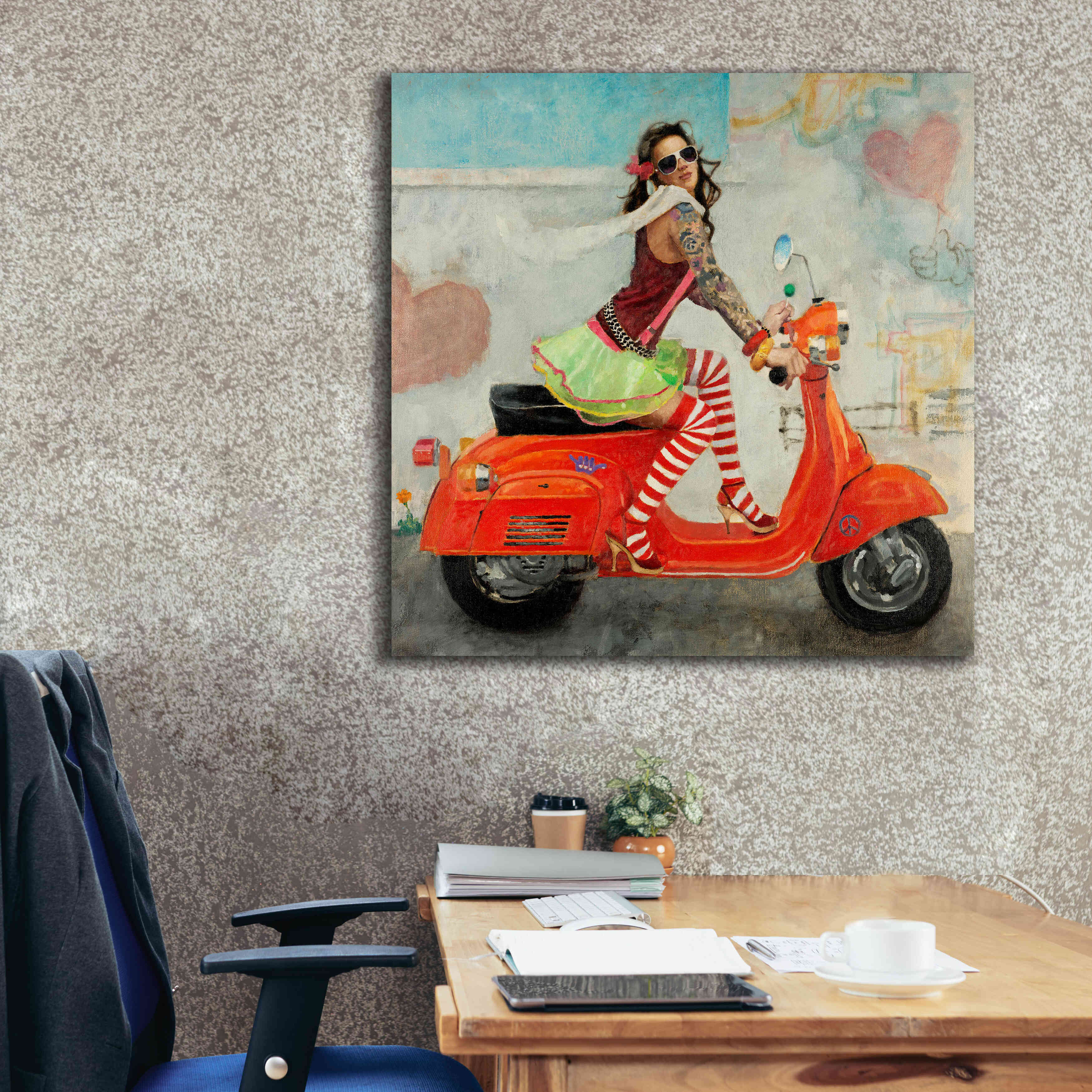 'This Is How I Roll' by Michael Fitzpatrick, Giclee Canvas Wall Art,37x37