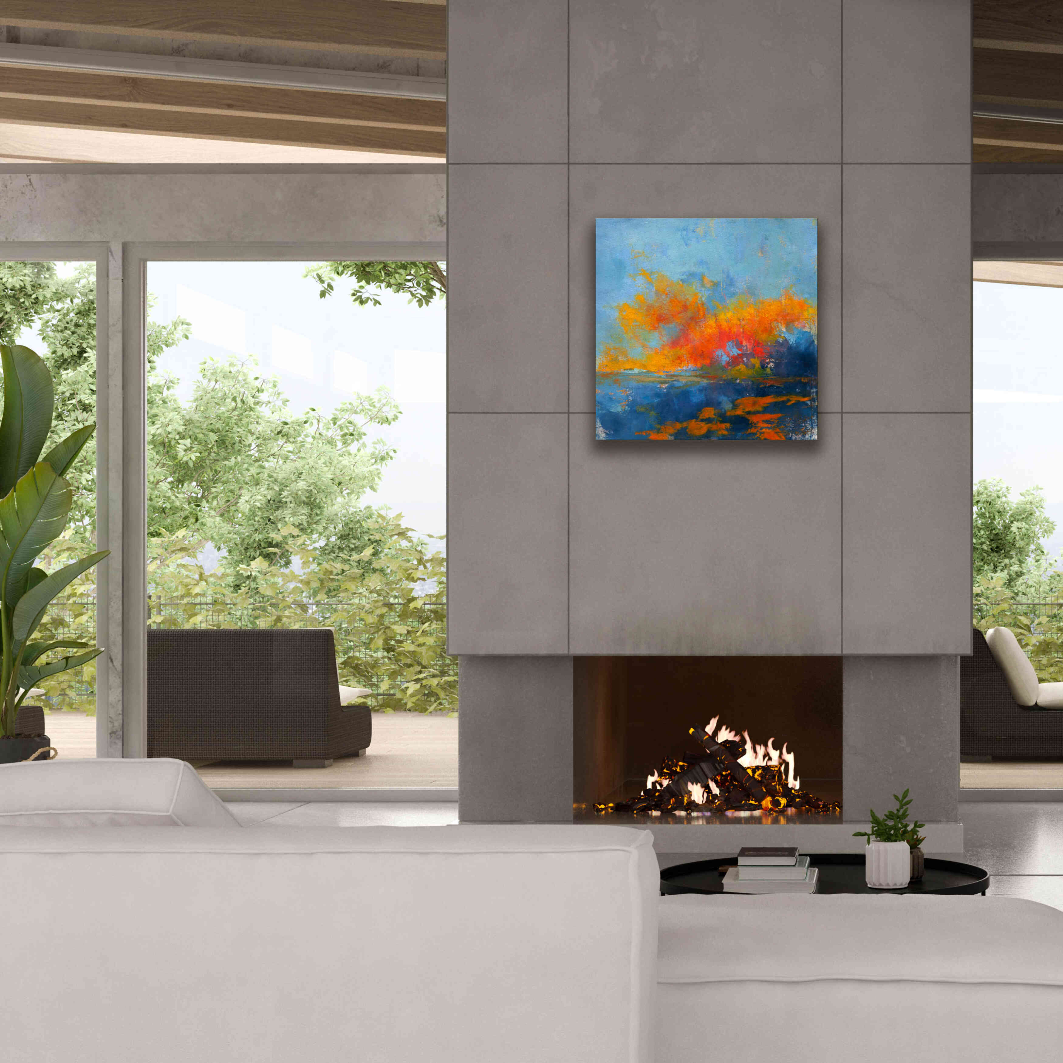 'Blue on Blue' by Patrick Dennis, Giclee Canvas Wall Art,26x26