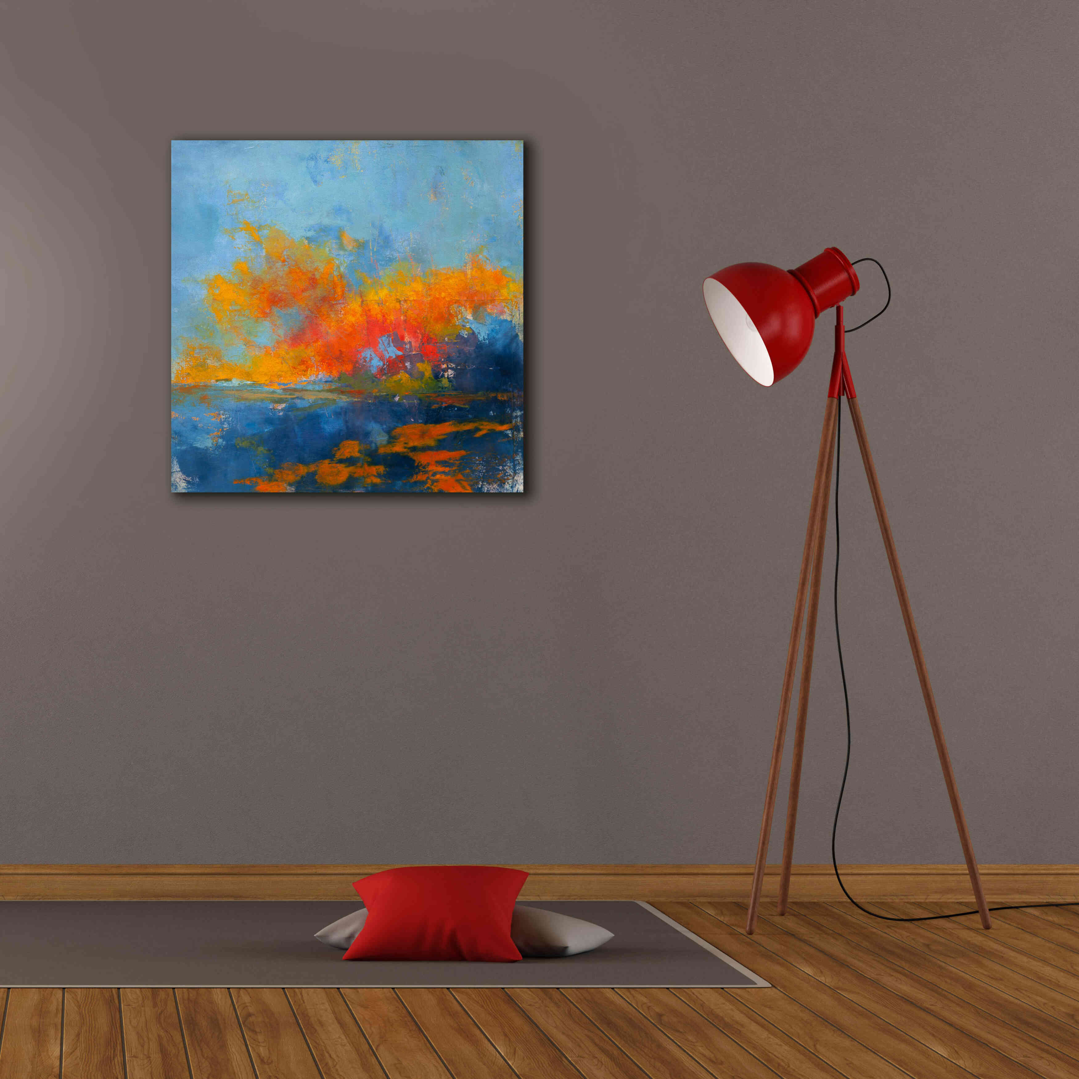 'Blue on Blue' by Patrick Dennis, Giclee Canvas Wall Art,26x26