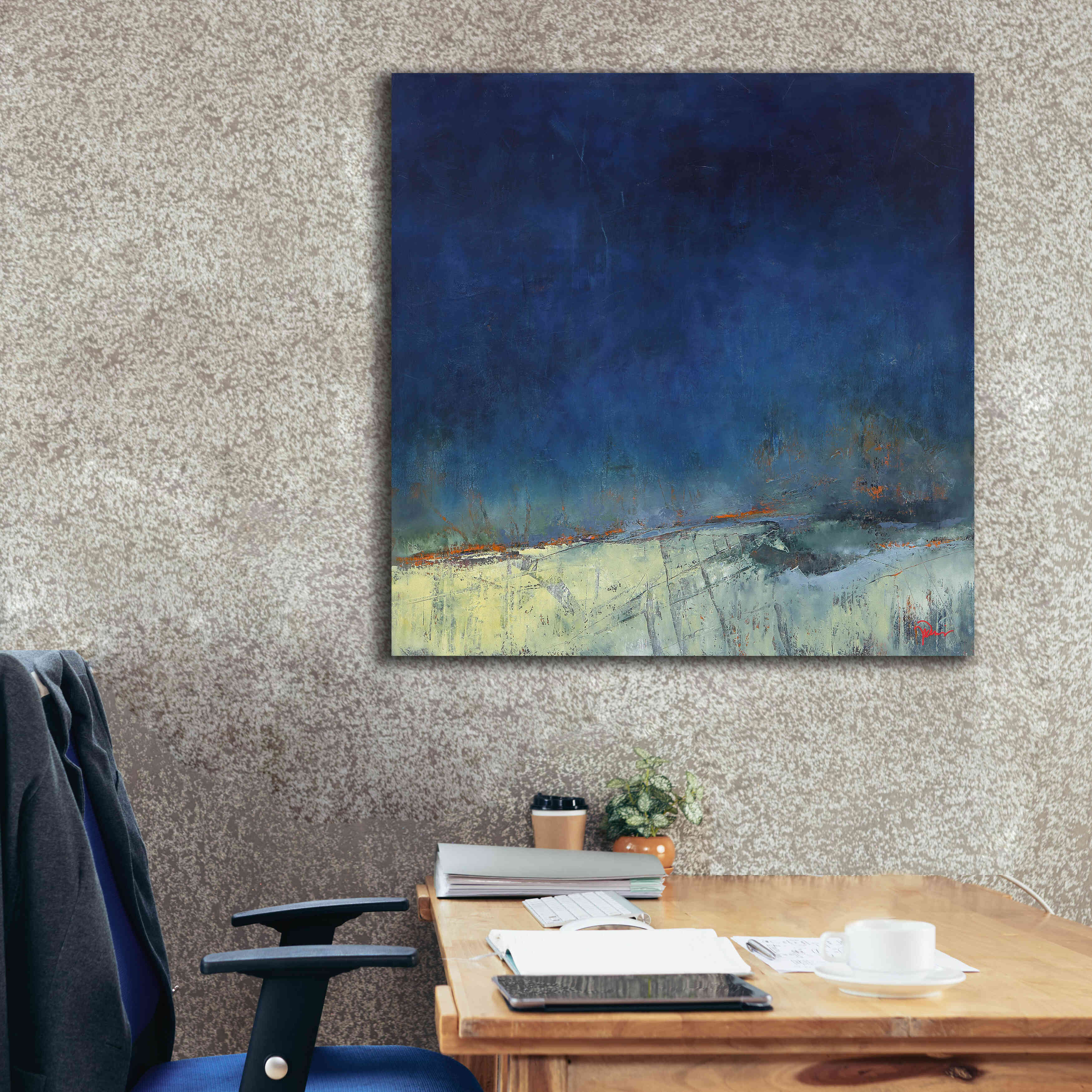 'Dugout' by Patrick Dennis, Giclee Canvas Wall Art,37x37