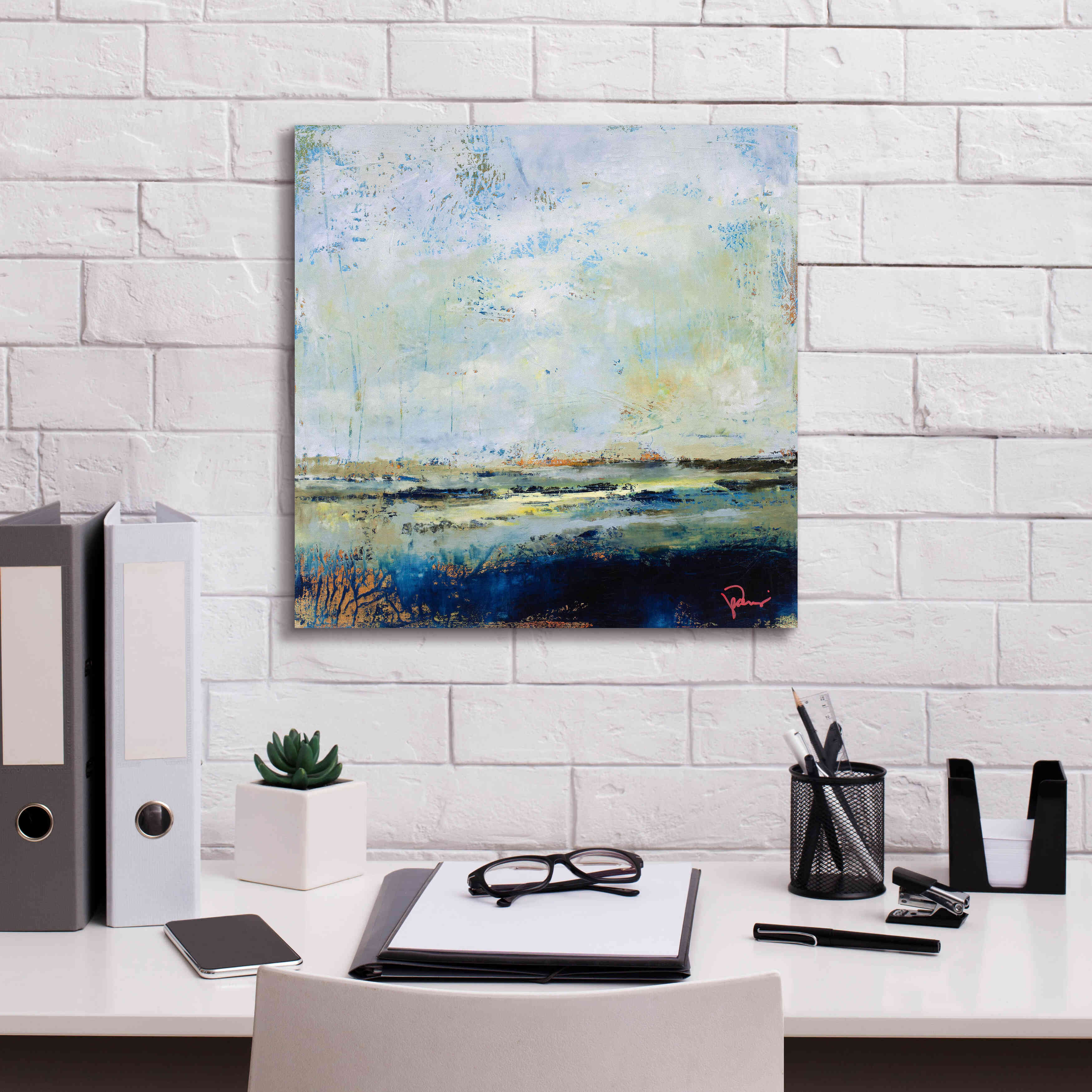 'Low Tide' by Patrick Dennis, Giclee Canvas Wall Art,18 x 18