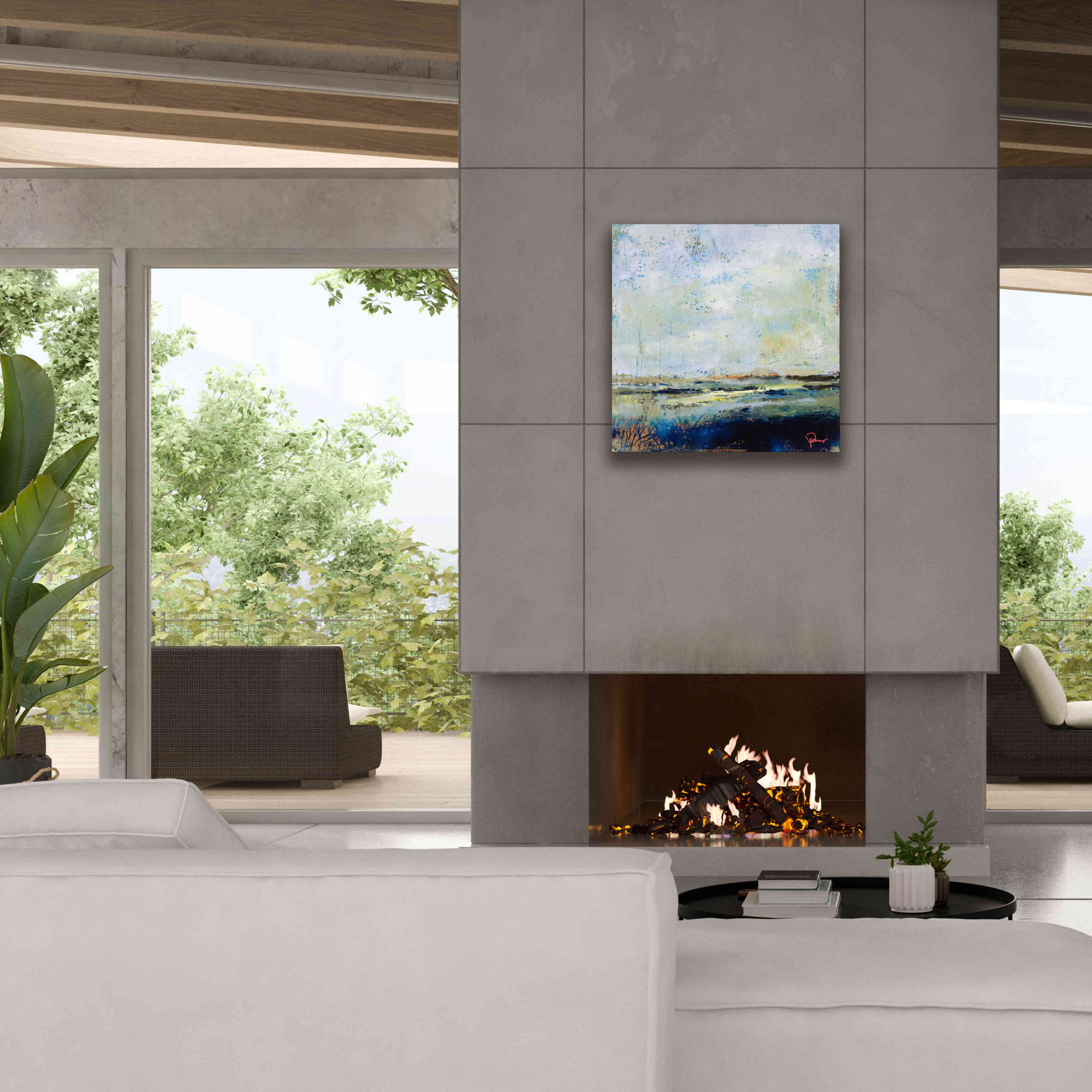 'Low Tide' by Patrick Dennis, Giclee Canvas Wall Art,26 x 26