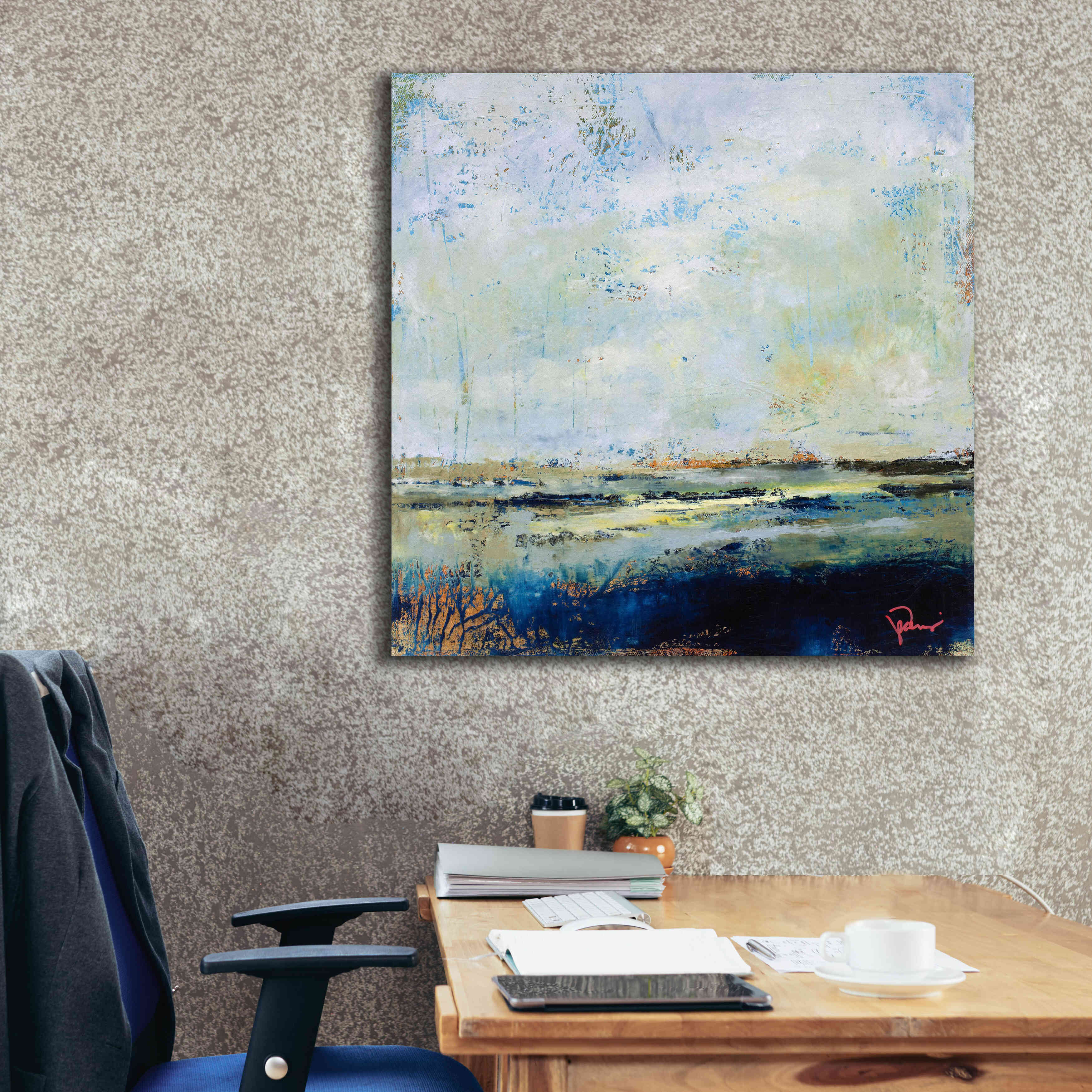 'Low Tide' by Patrick Dennis, Giclee Canvas Wall Art,37 x 37